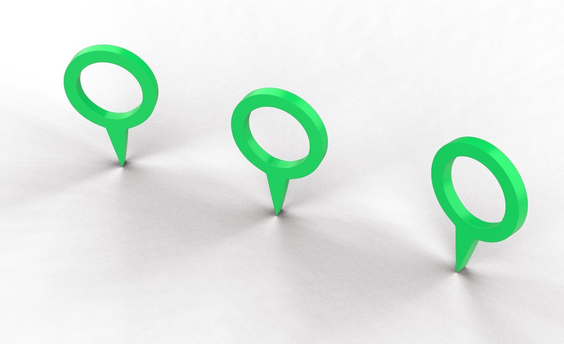 Pin 007 - Map Pointer Basic Green Low-poly 3D model_6