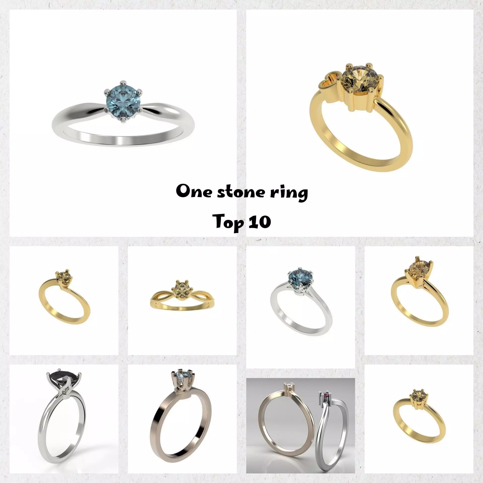 Collection top 10 one diamond ring _0