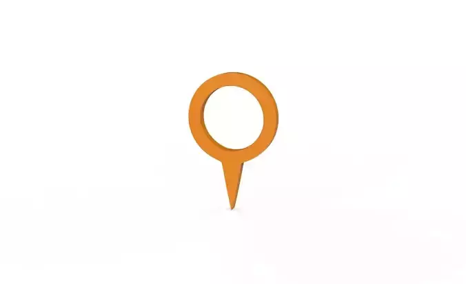 Pin 007 - Map Pointer Basic Orange