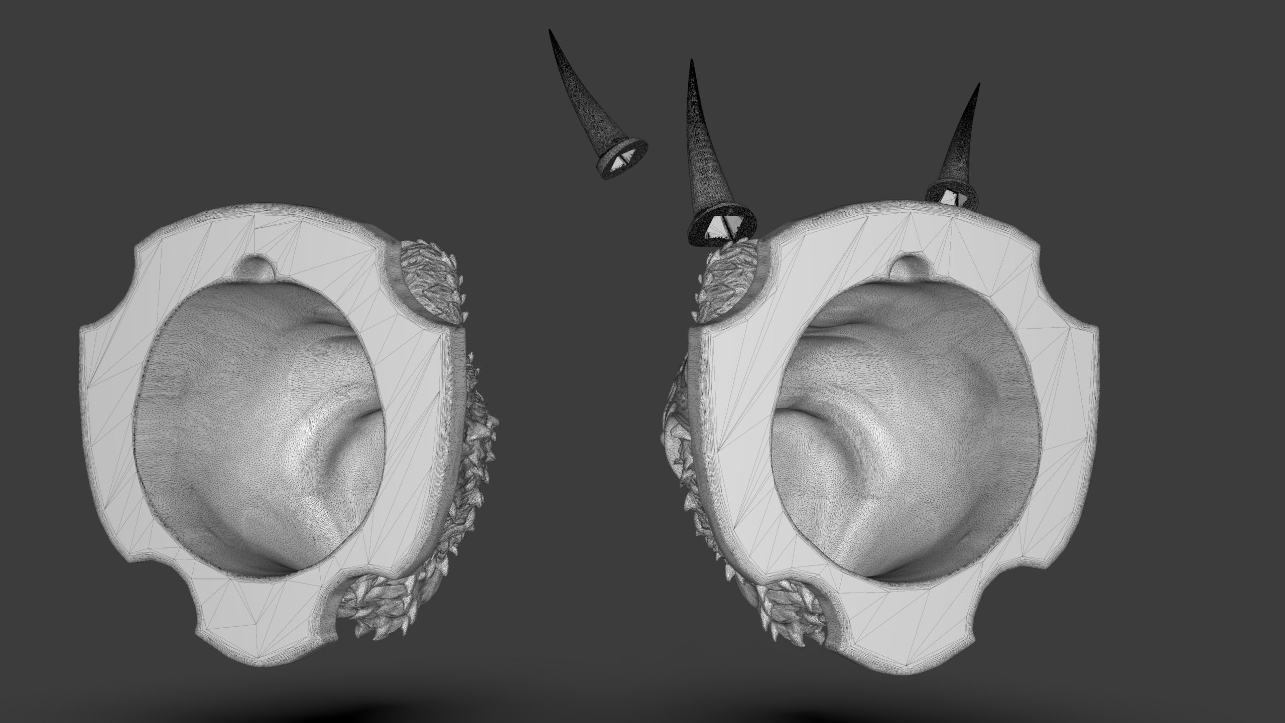 Stylized Grizzly Bear Trophy Head 3D print model_30