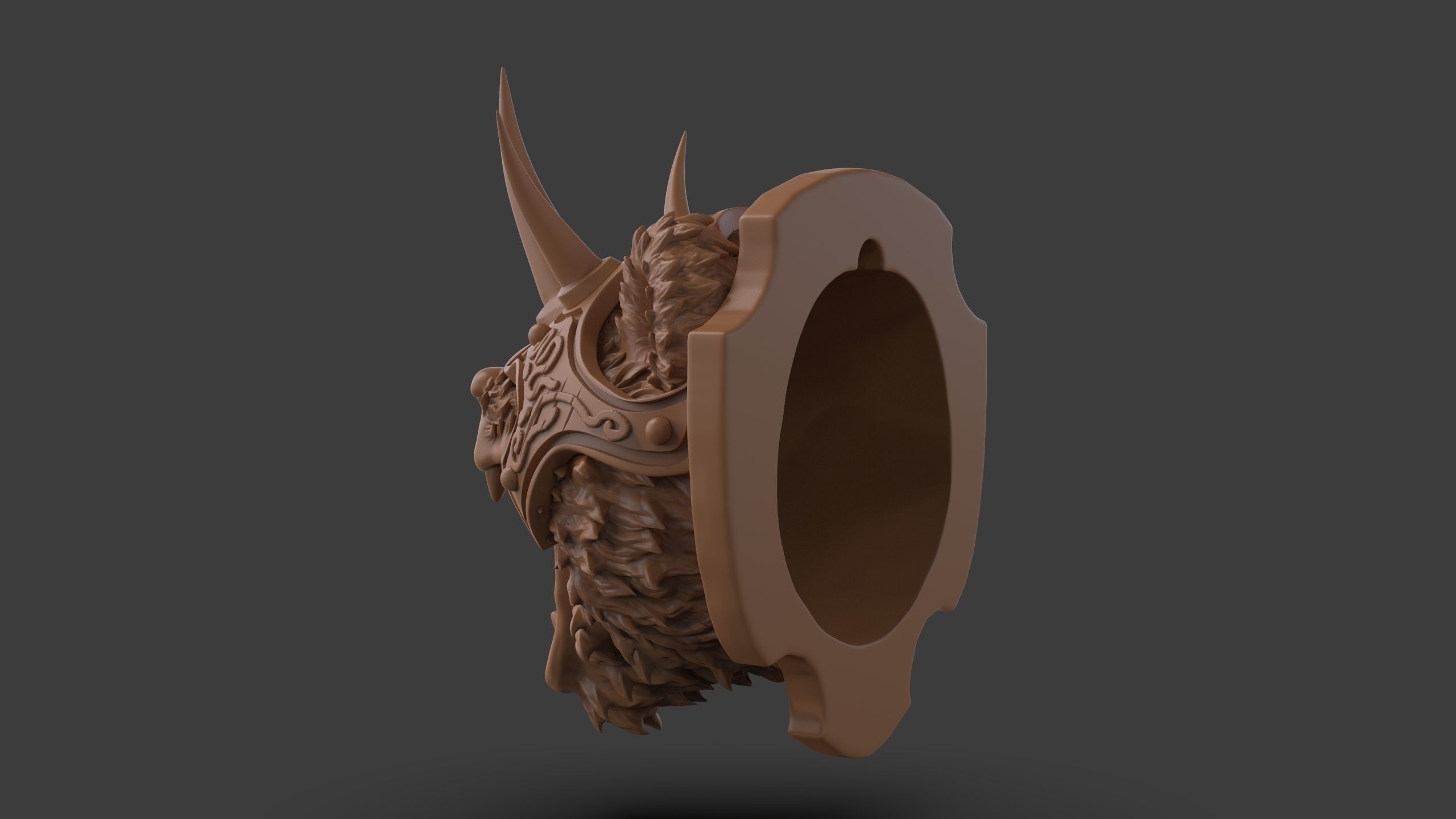 Stylized Grizzly Bear Trophy Head 3D print model_15