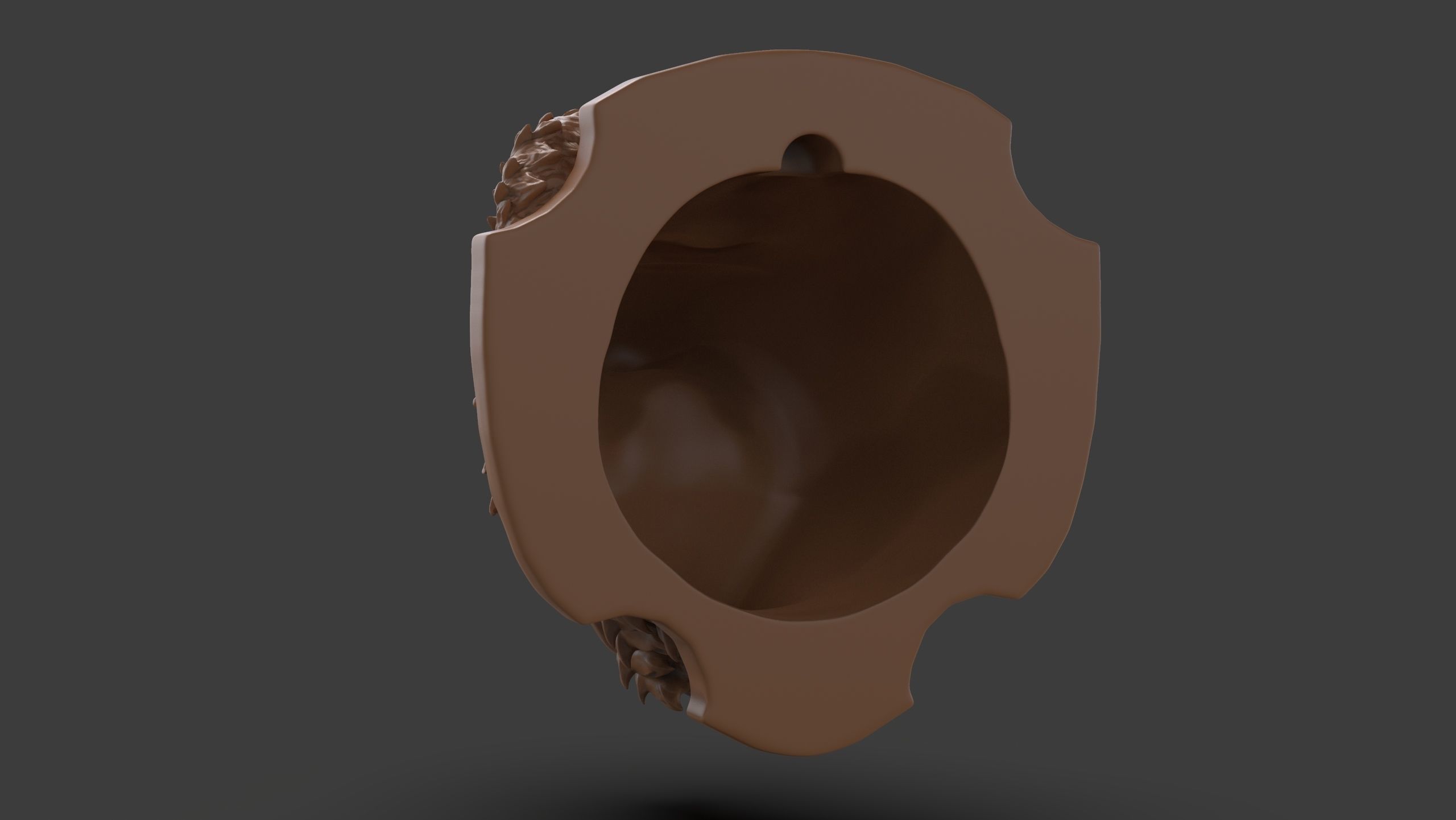 Stylized Grizzly Bear Trophy Head 3D print model_6