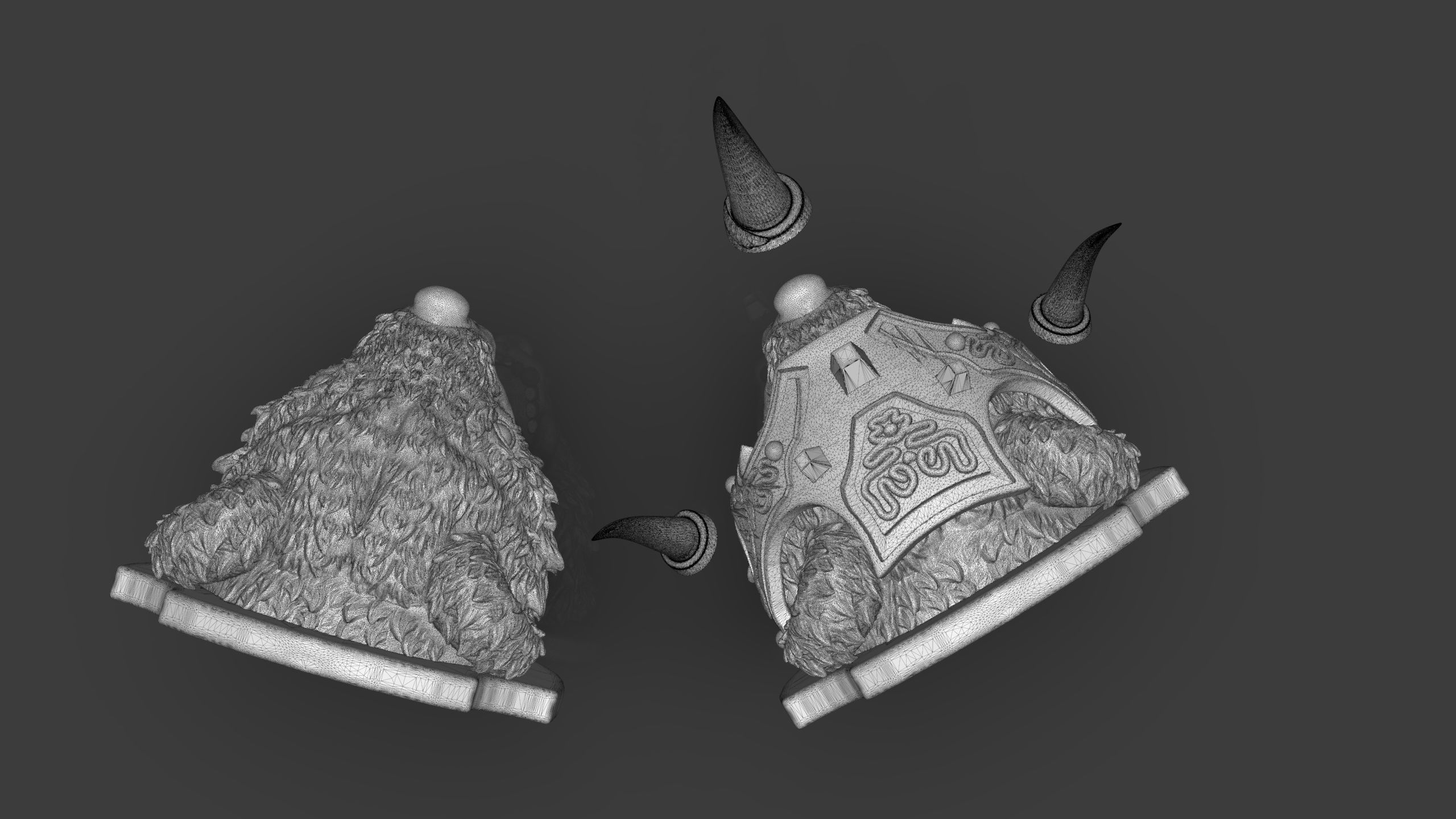 Stylized Grizzly Bear Trophy Head 3D print model_33