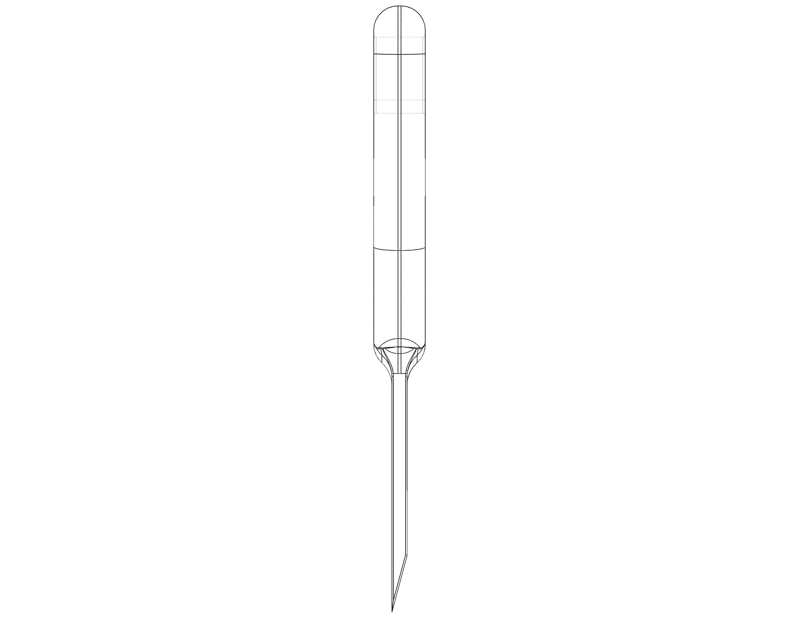 Plastic Hand Scraper with Hanging Hole 3D print model_31