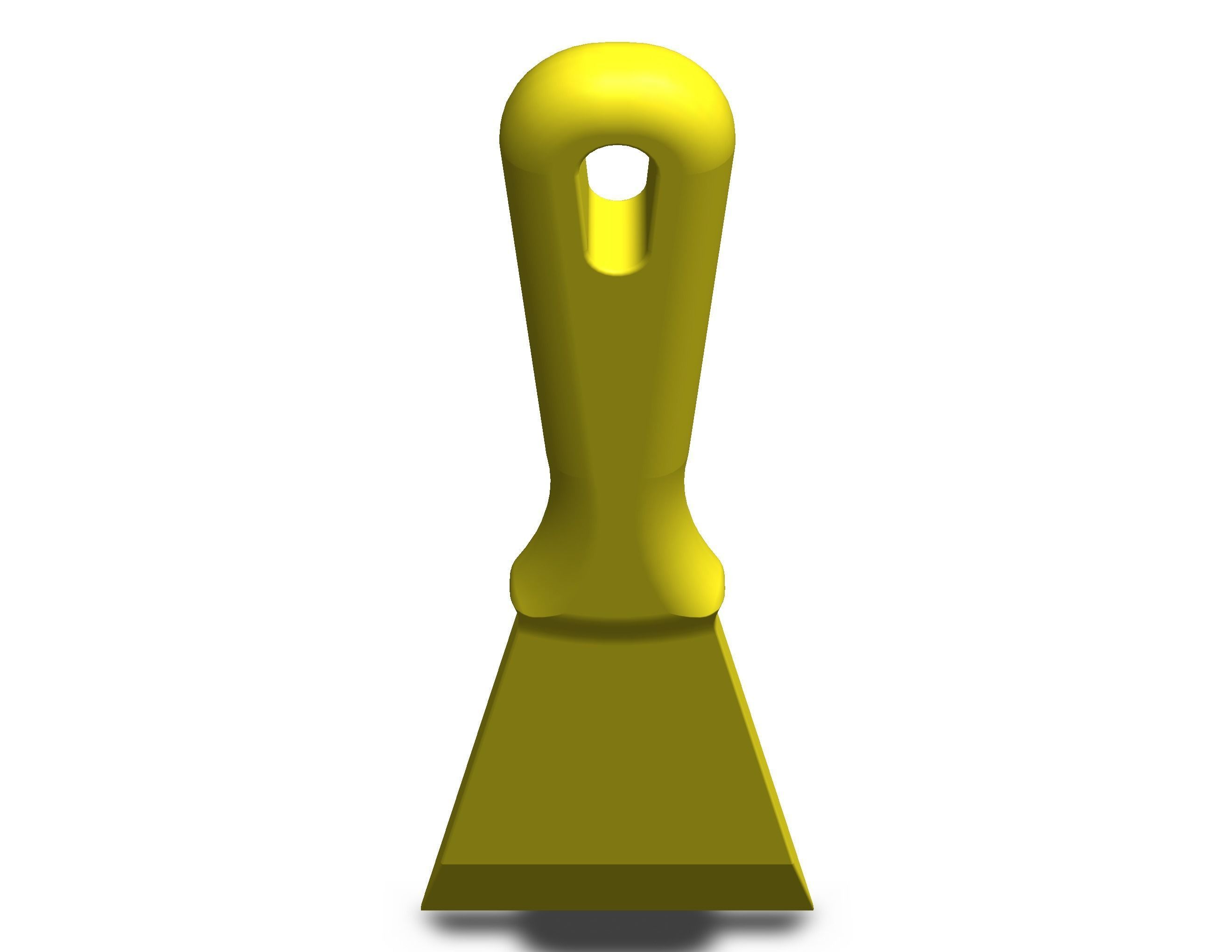 Plastic Hand Scraper with Hanging Hole 3D print model_21
