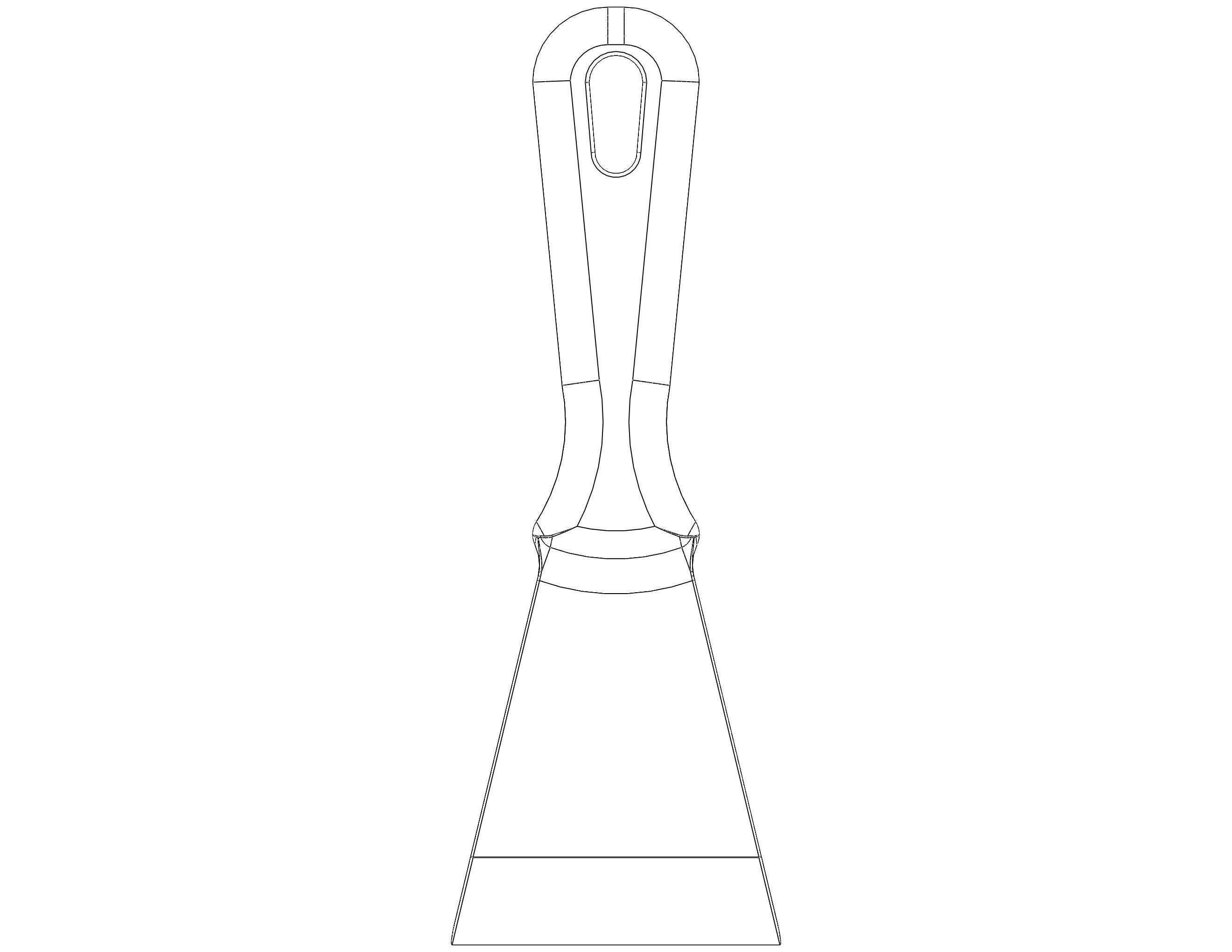 Plastic Hand Scraper with Hanging Hole 3D print model_22