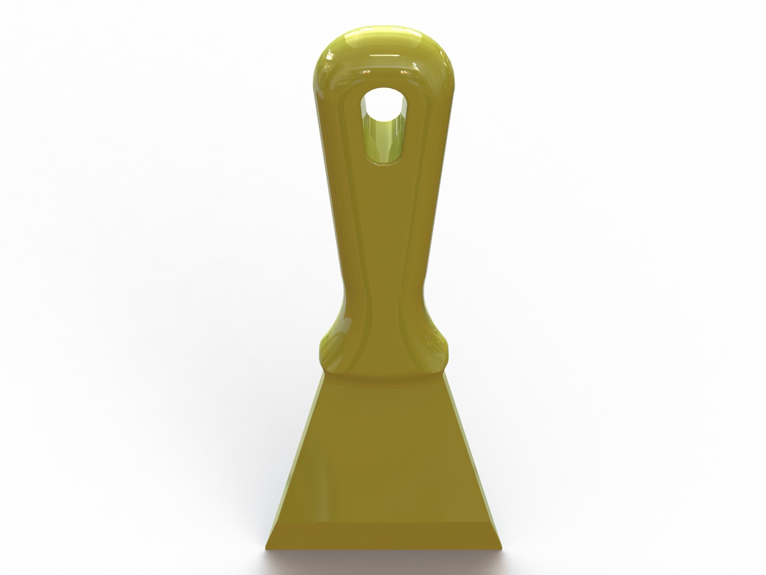 Plastic Hand Scraper with Hanging Hole 3D print model_1