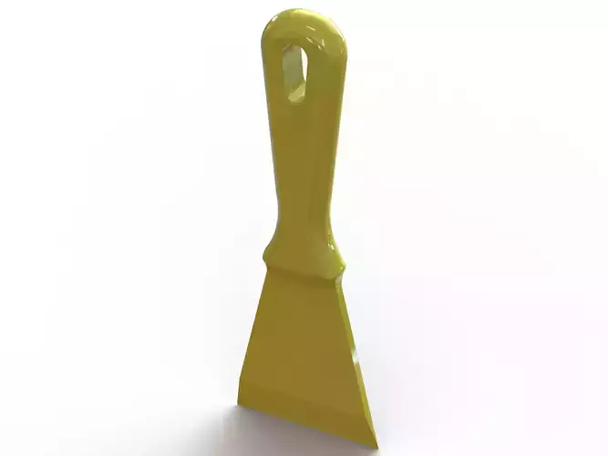 Plastic Hand Scraper with Hanging Hole 3D print model