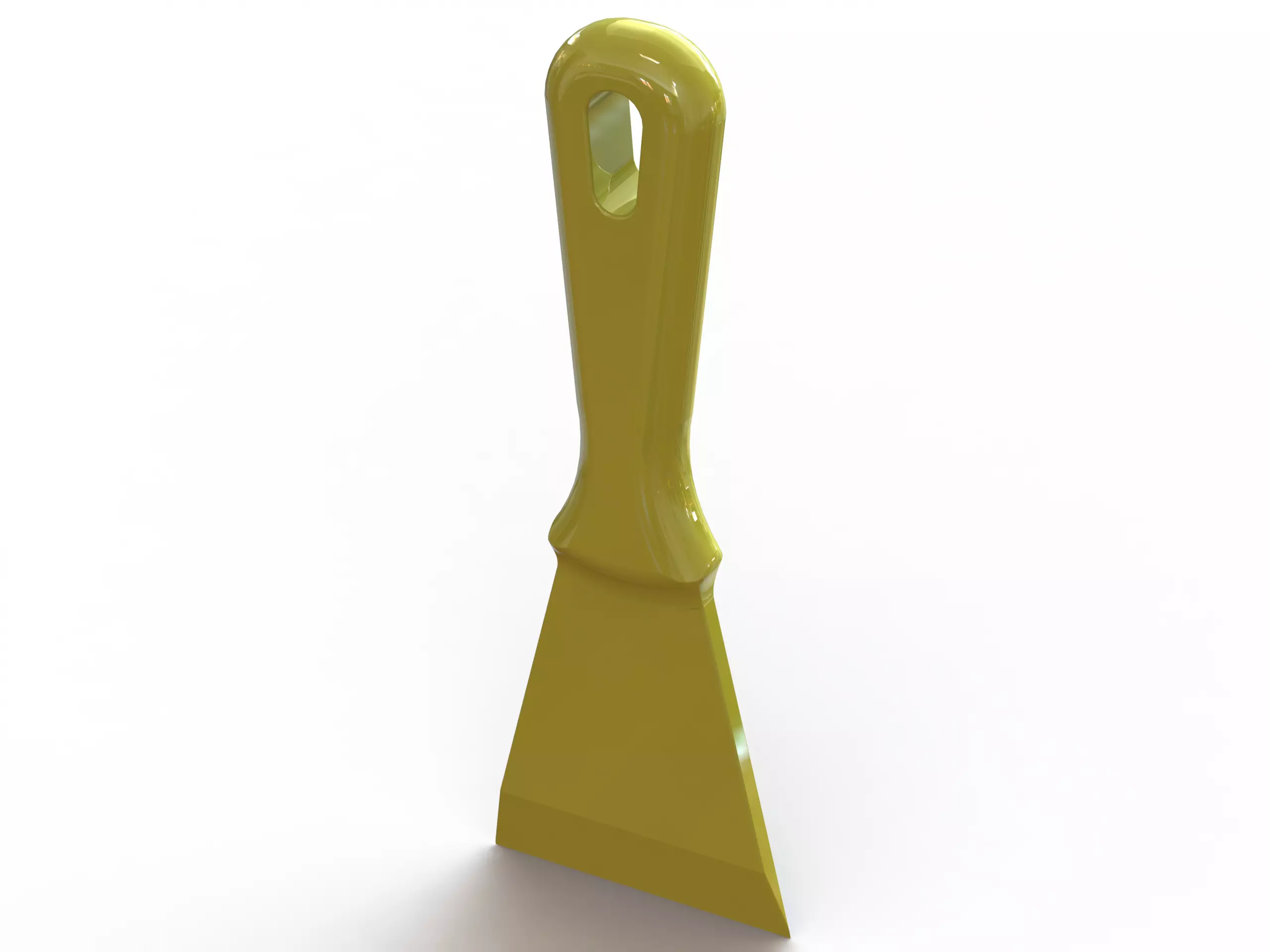 Plastic Hand Scraper with Hanging Hole 3D print model_0