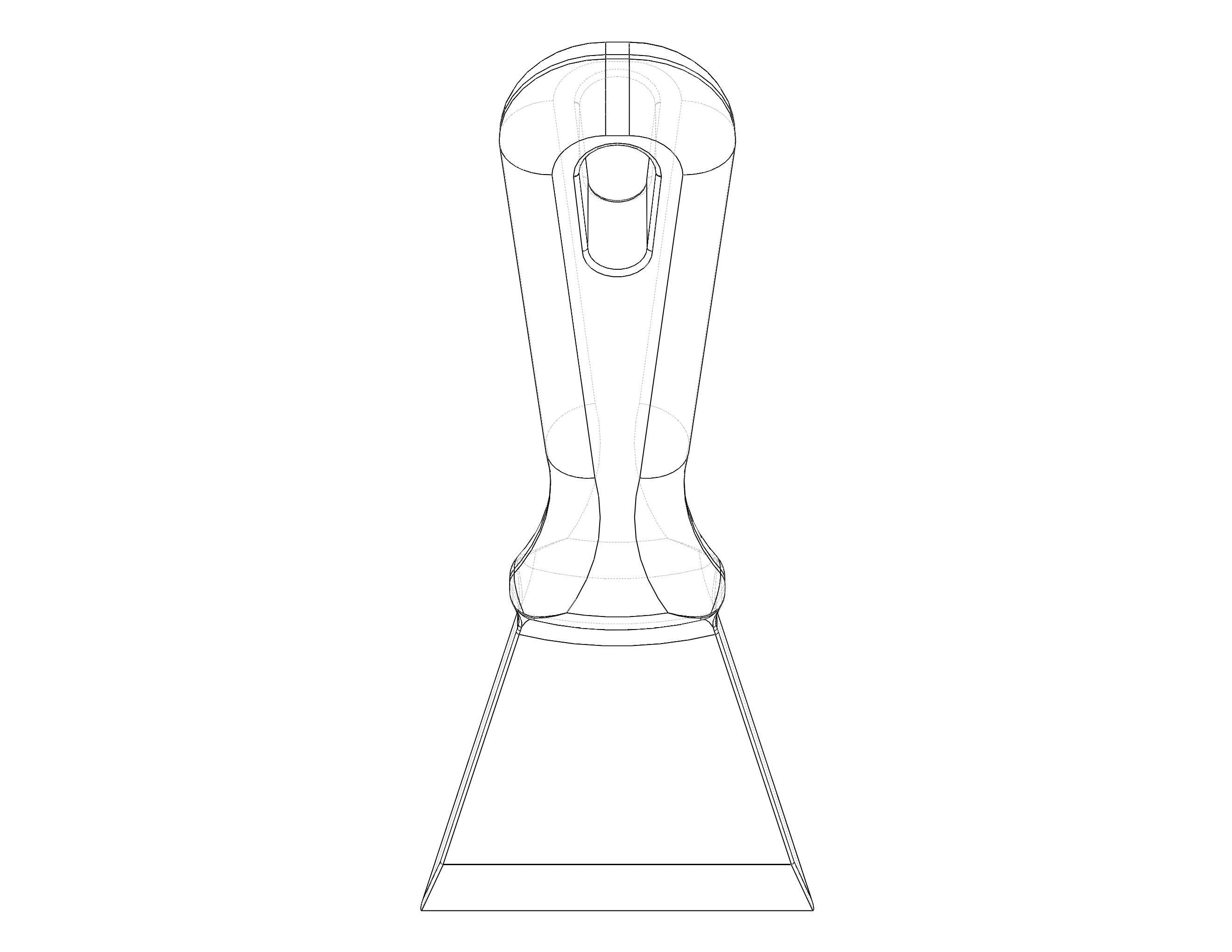 Plastic Hand Scraper with Hanging Hole 3D print model_19