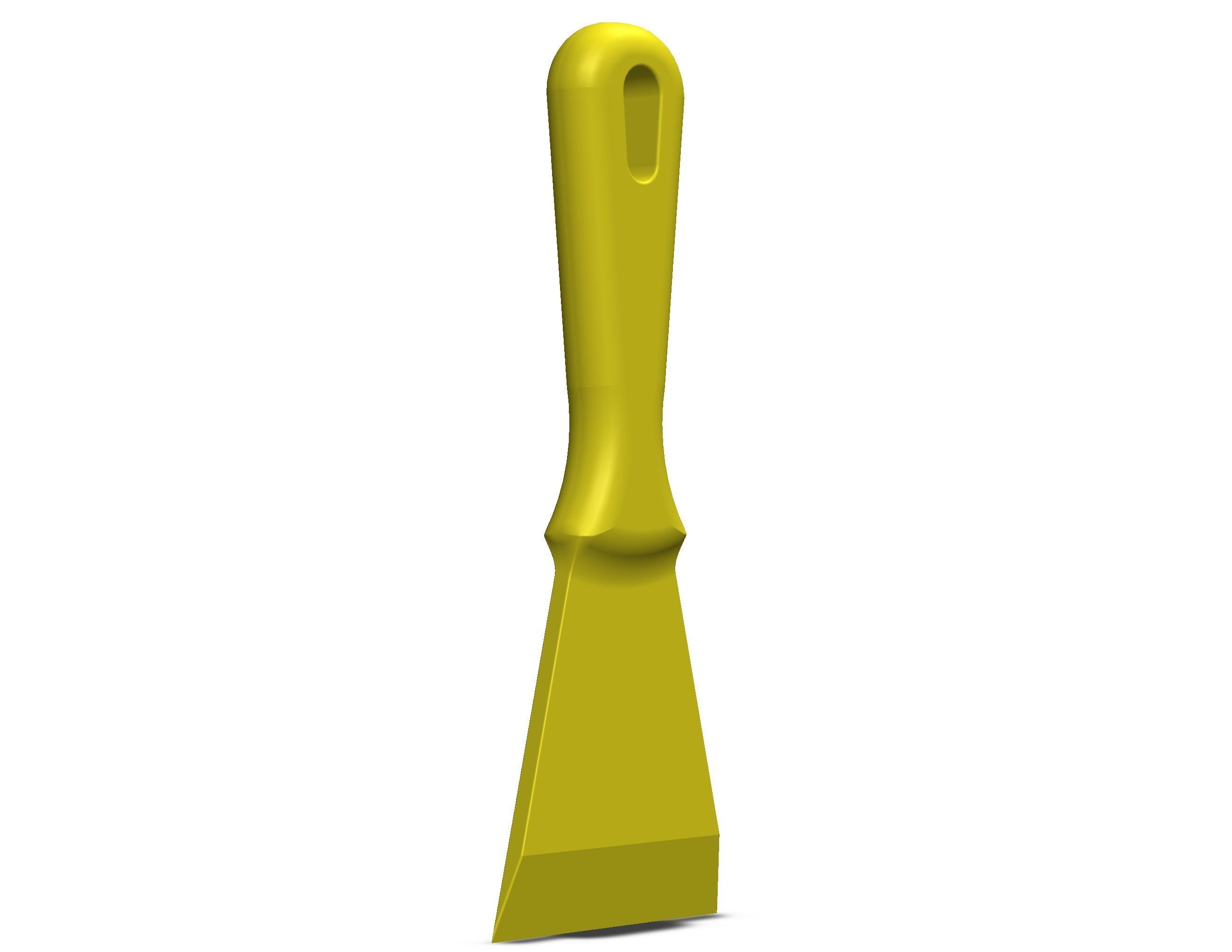 Plastic Hand Scraper with Hanging Hole 3D print model_29