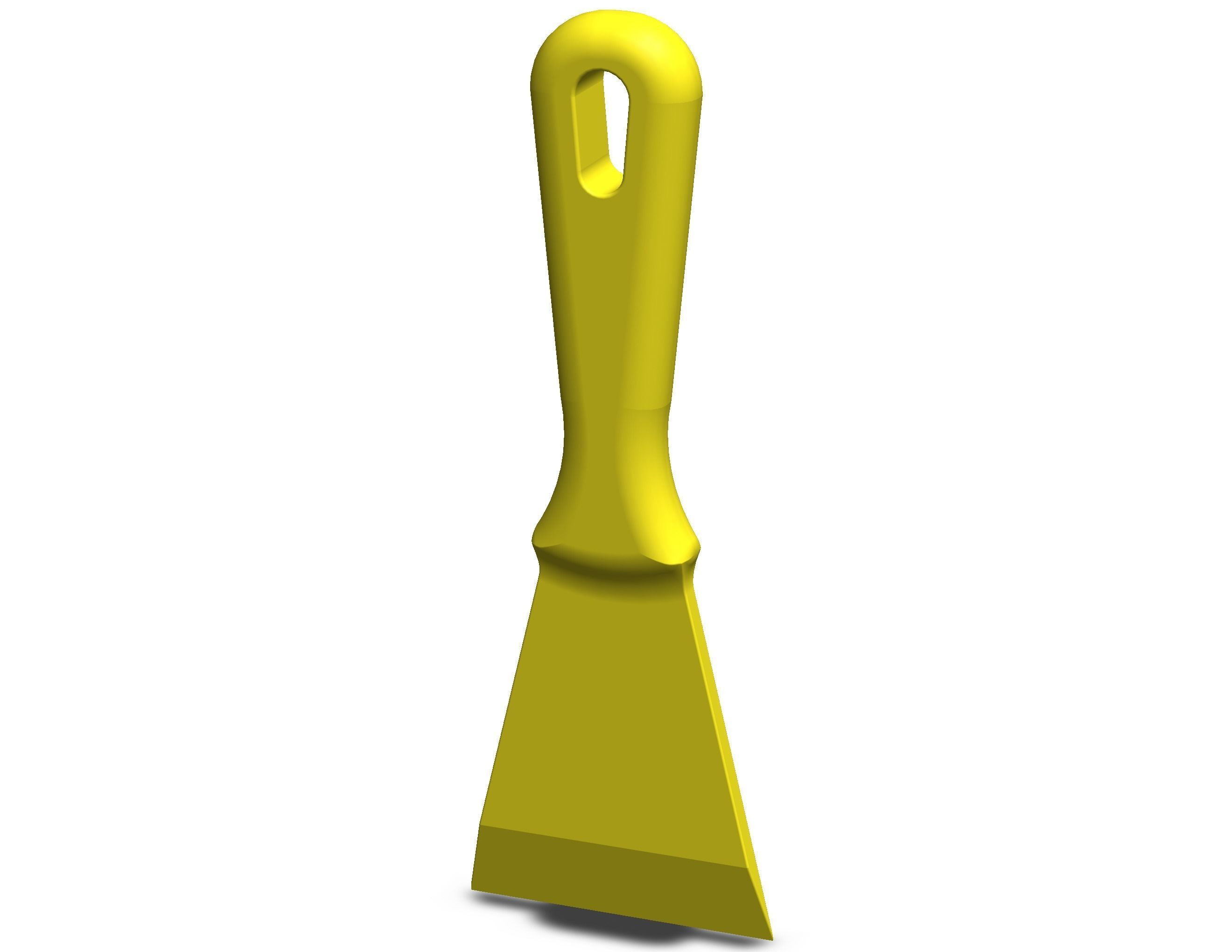 Plastic Hand Scraper with Hanging Hole 3D print model_5