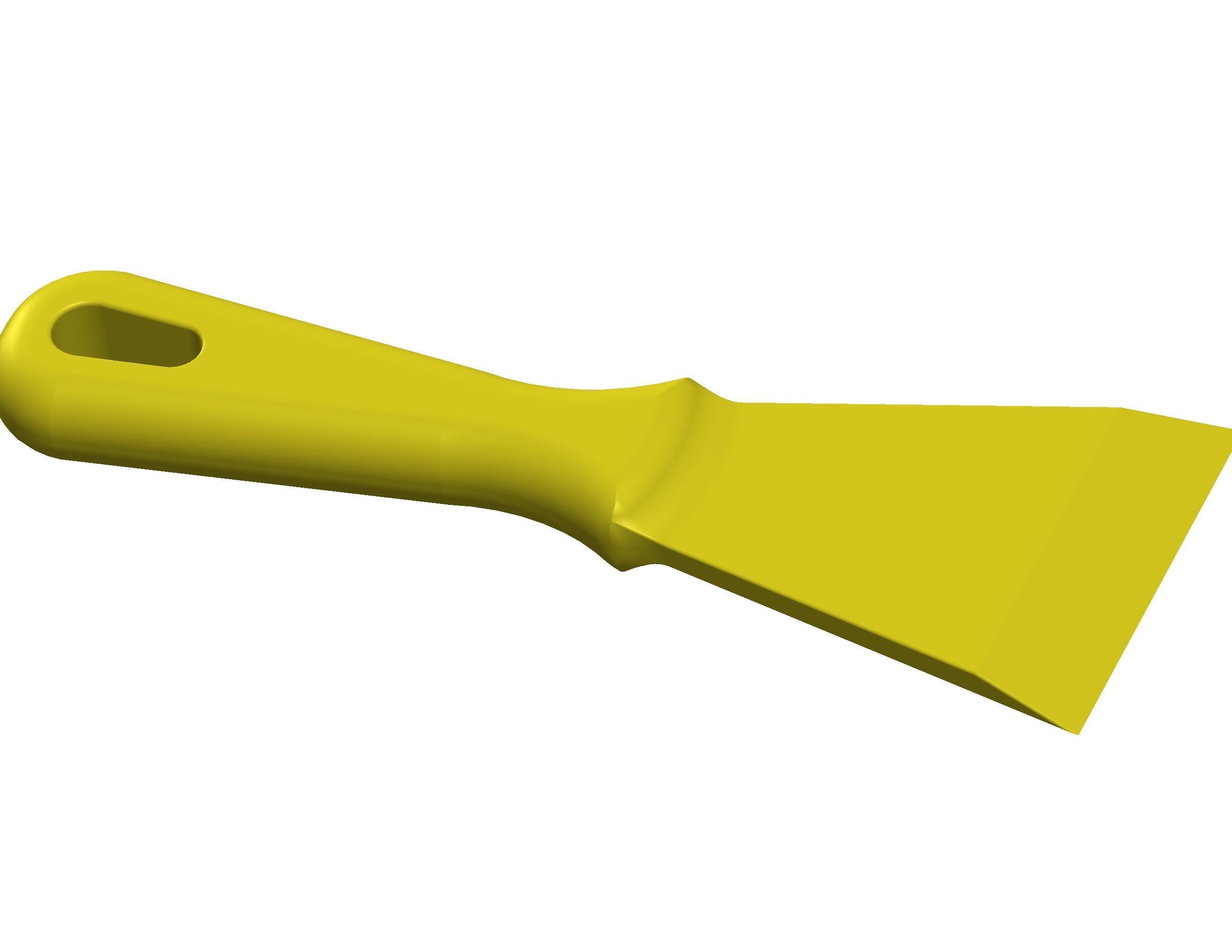 Plastic Hand Scraper with Hanging Hole 3D print model_37