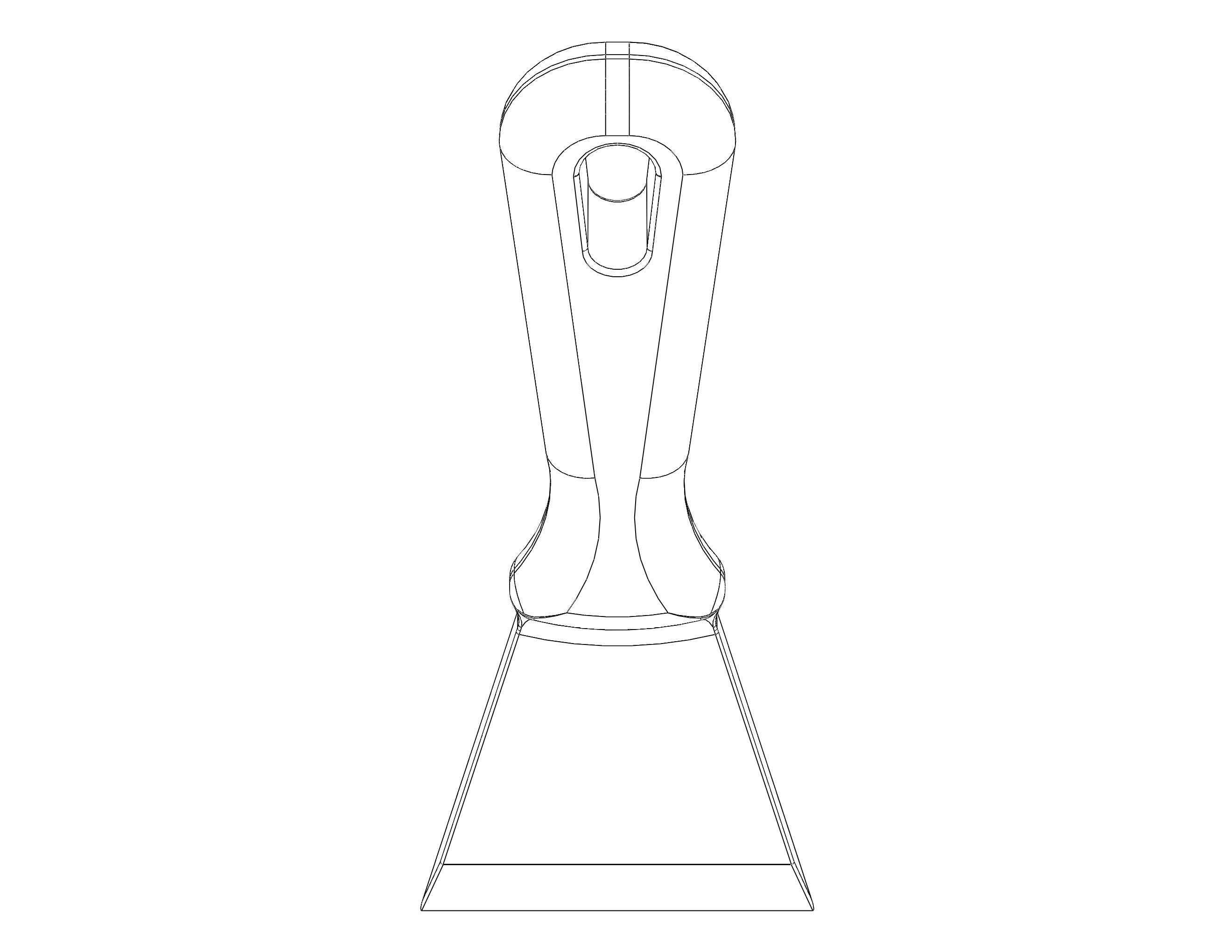 Plastic Hand Scraper with Hanging Hole 3D print model_18