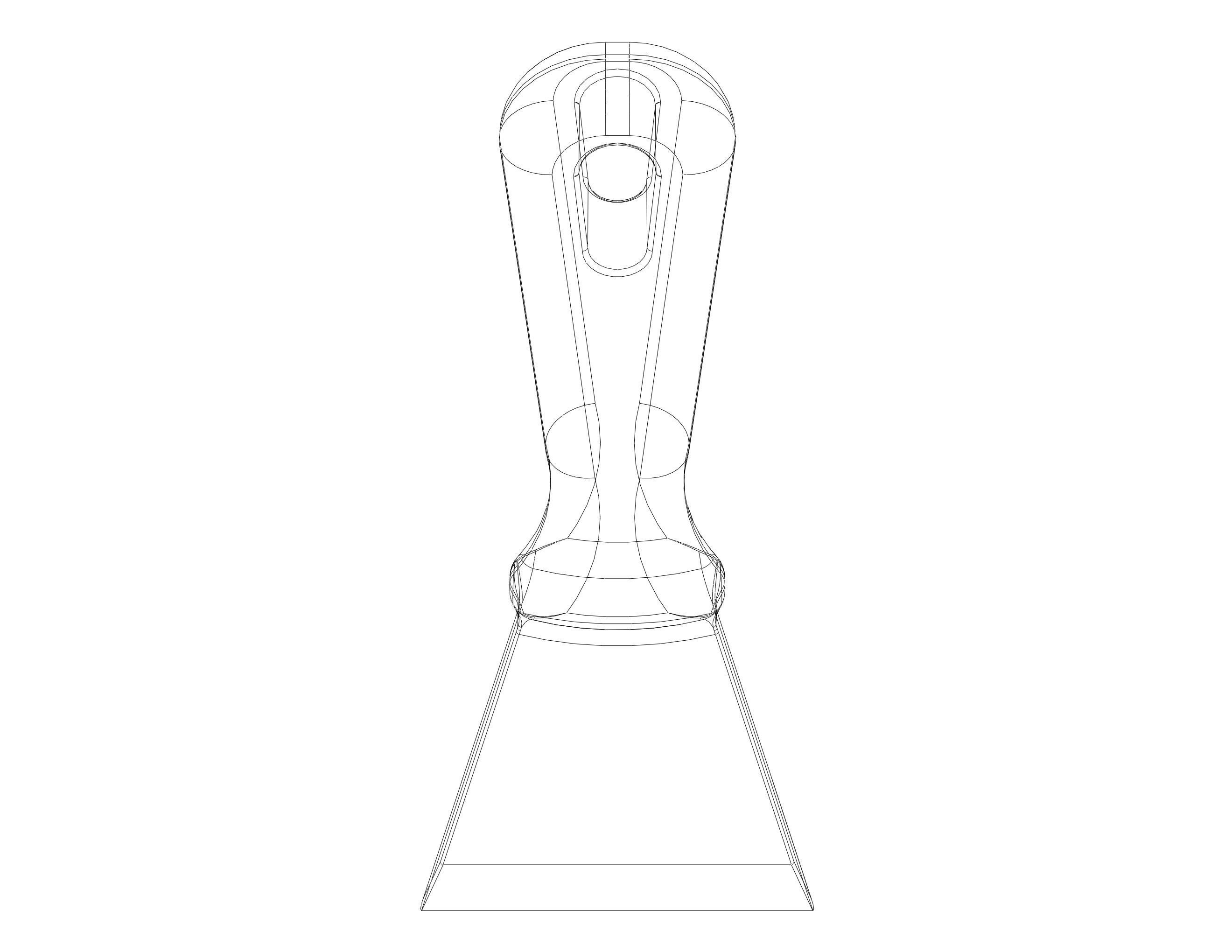 Plastic Hand Scraper with Hanging Hole 3D print model_20