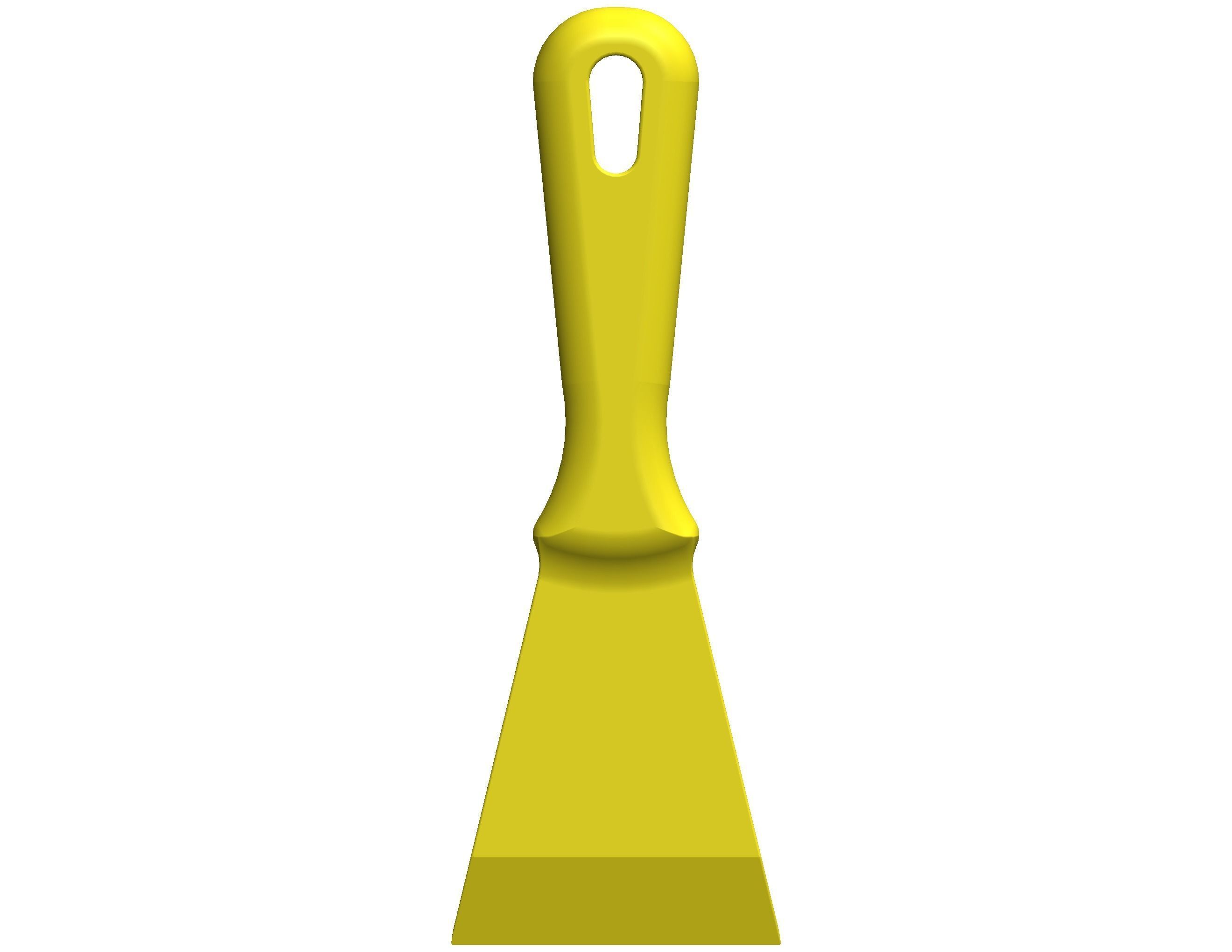 Plastic Hand Scraper with Hanging Hole 3D print model_25
