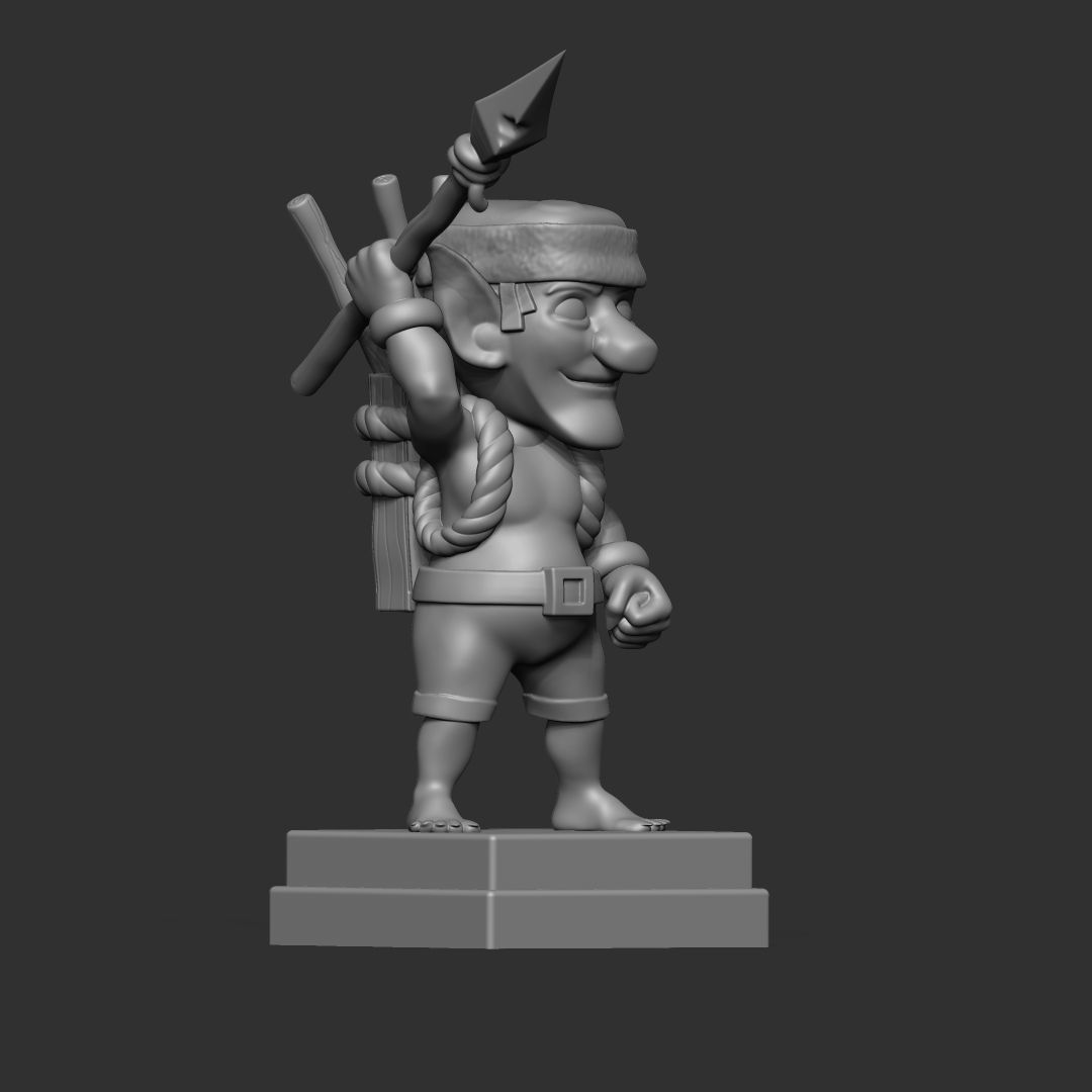 spear goblin clash royale 3d model 3D print model_4
