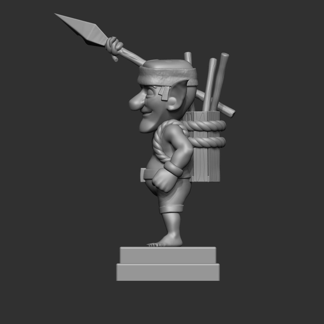 spear goblin clash royale 3d model 3D print model_3