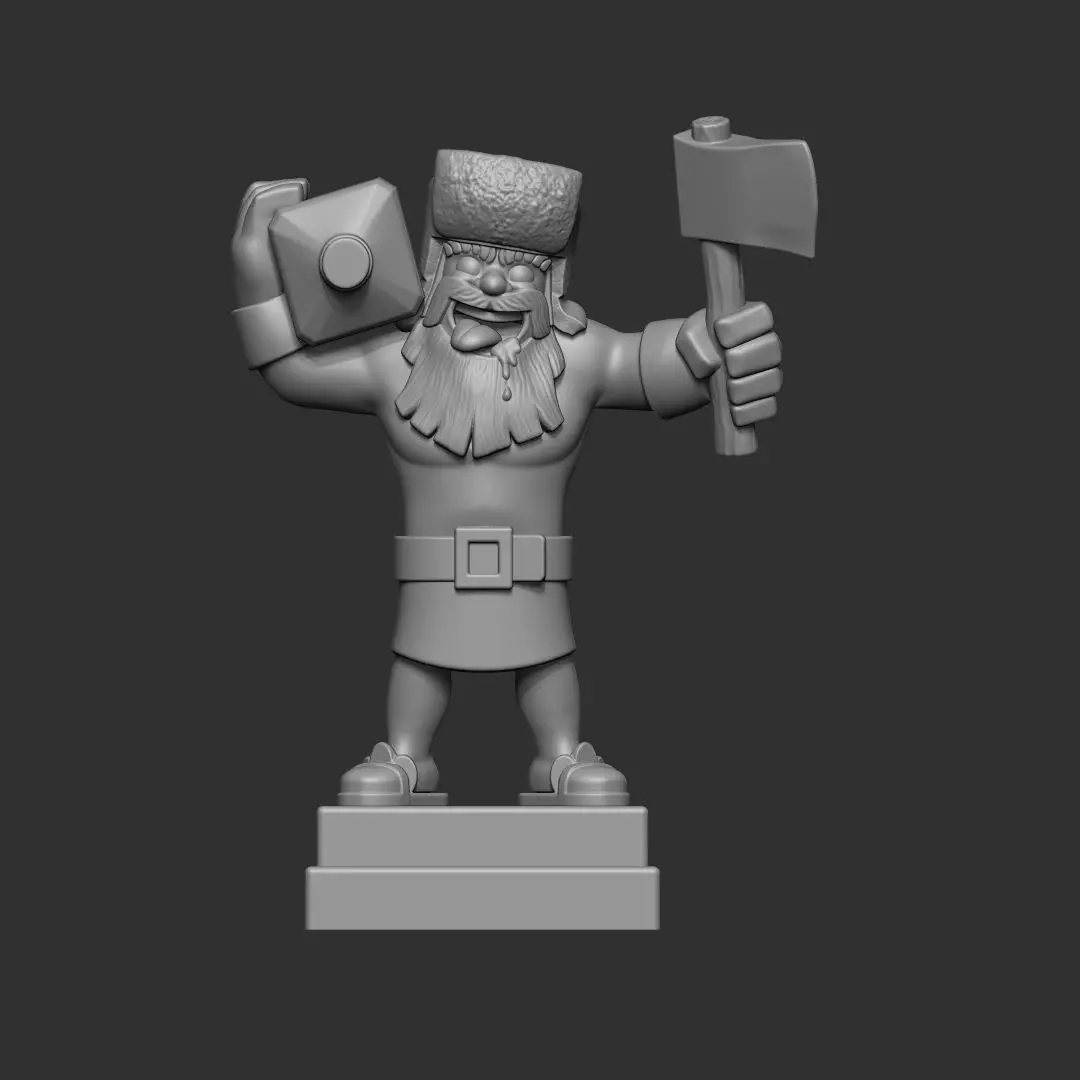 lumberjack clash royale 3d model 3D print model