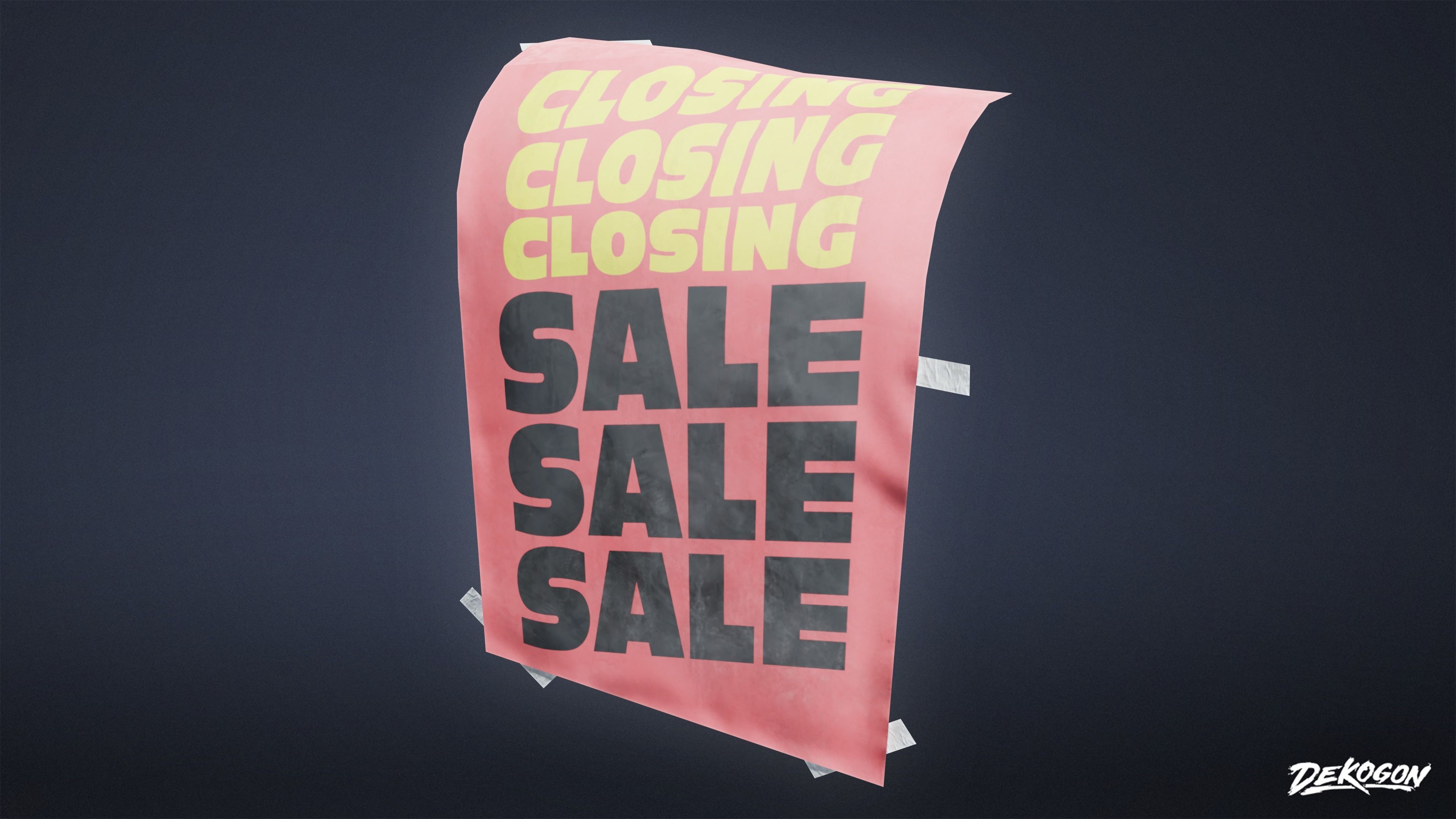 SIGNAGE - Business Signs 02 - LOW POLY AND NANITE Low-poly 3D model_5