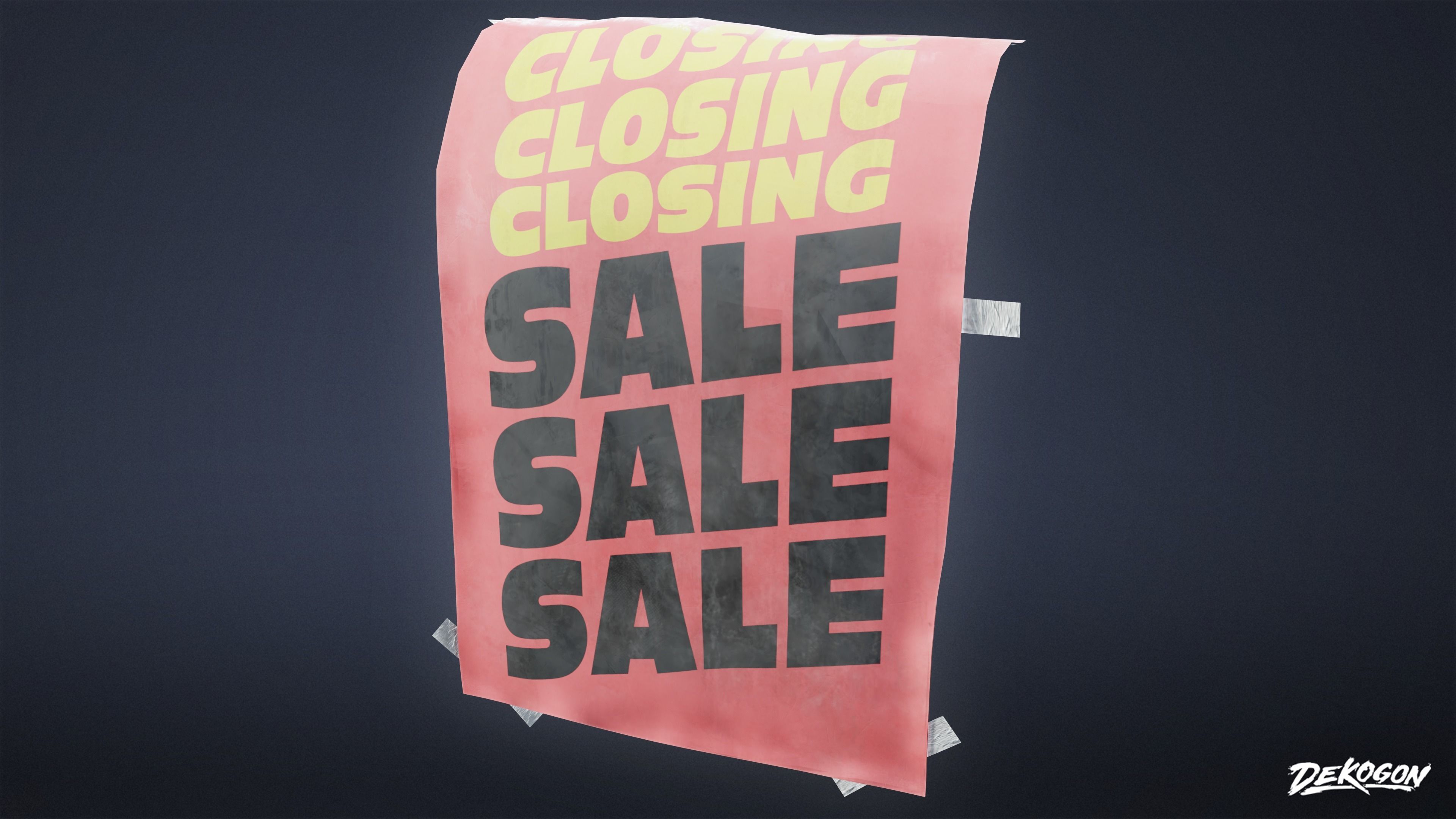 SIGNAGE - Business Signs 02 - LOW POLY AND NANITE Low-poly 3D model_19