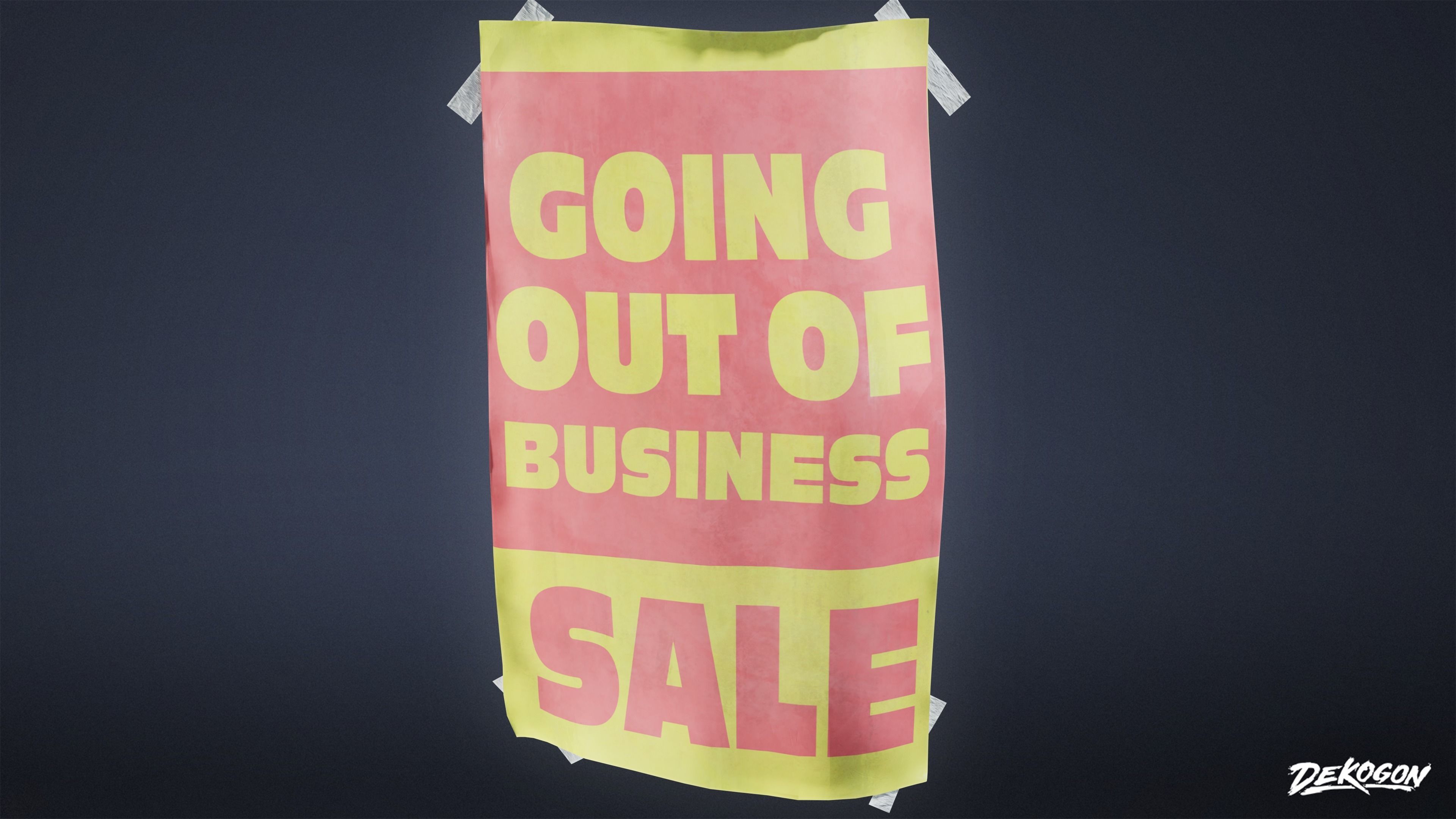 SIGNAGE - Business Signs 02 - LOW POLY AND NANITE Low-poly 3D model_20
