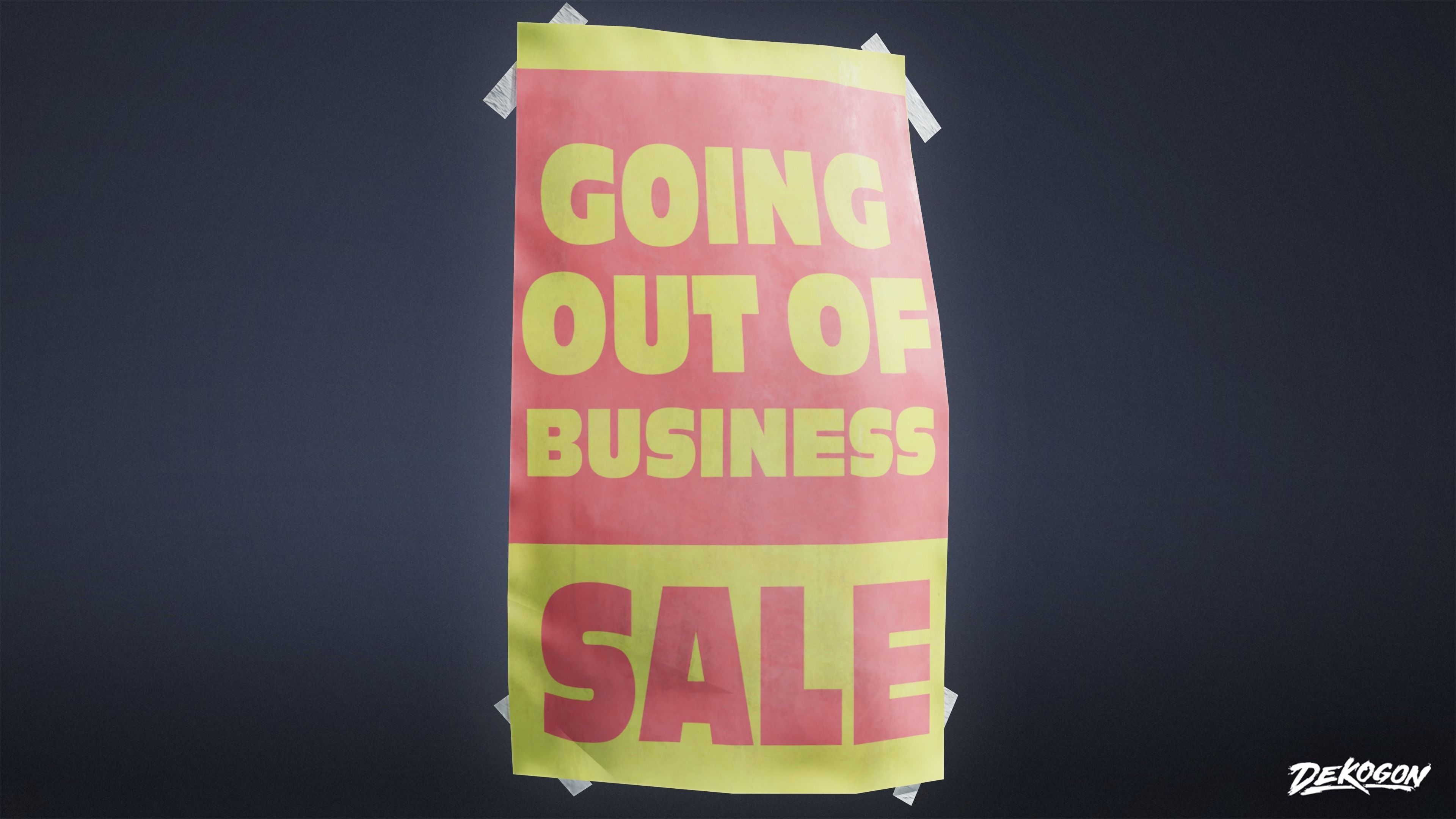 SIGNAGE - Business Signs 02 - LOW POLY AND NANITE Low-poly 3D model_9