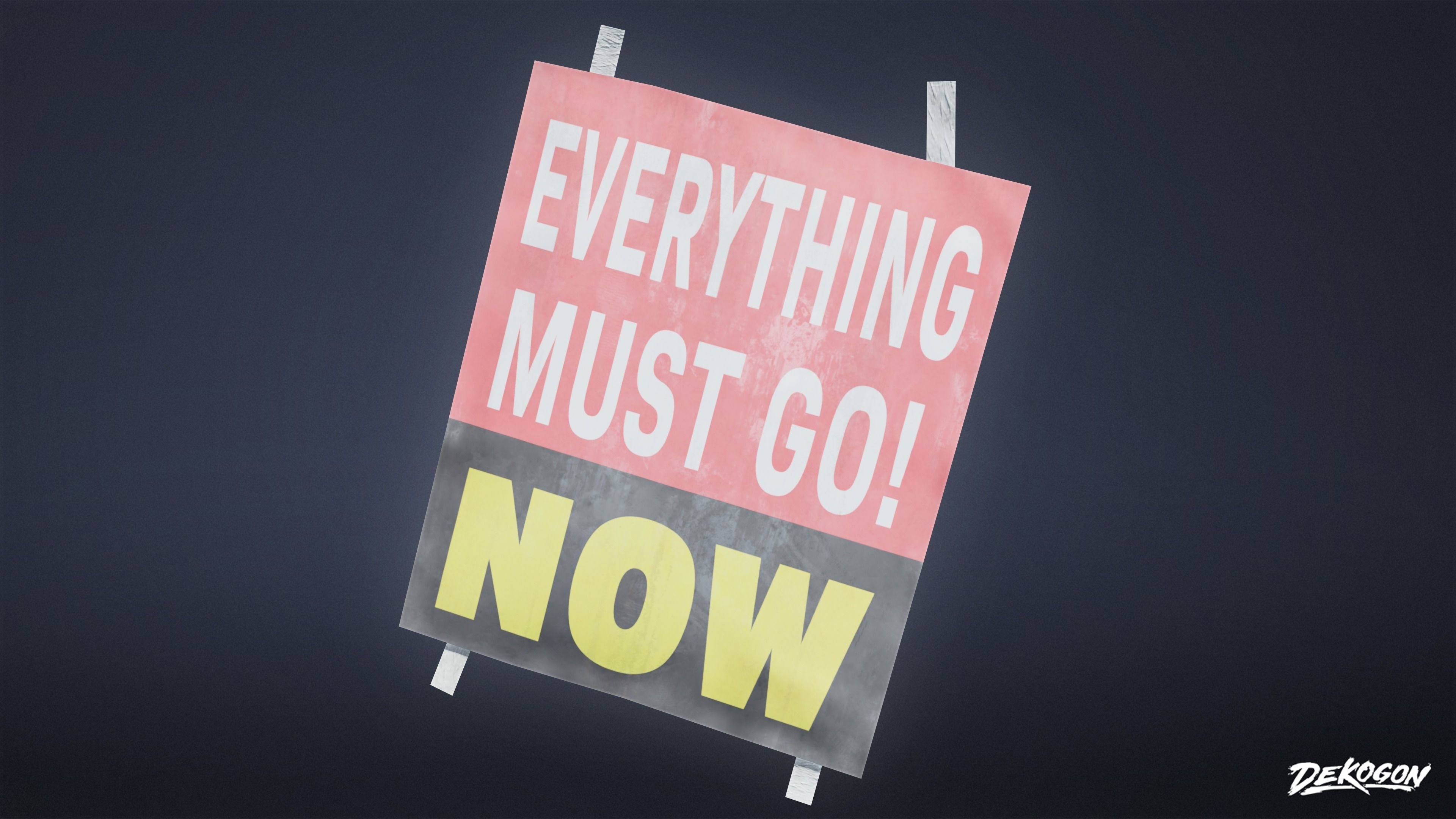 SIGNAGE - Business Signs 02 - LOW POLY AND NANITE Low-poly 3D model_7