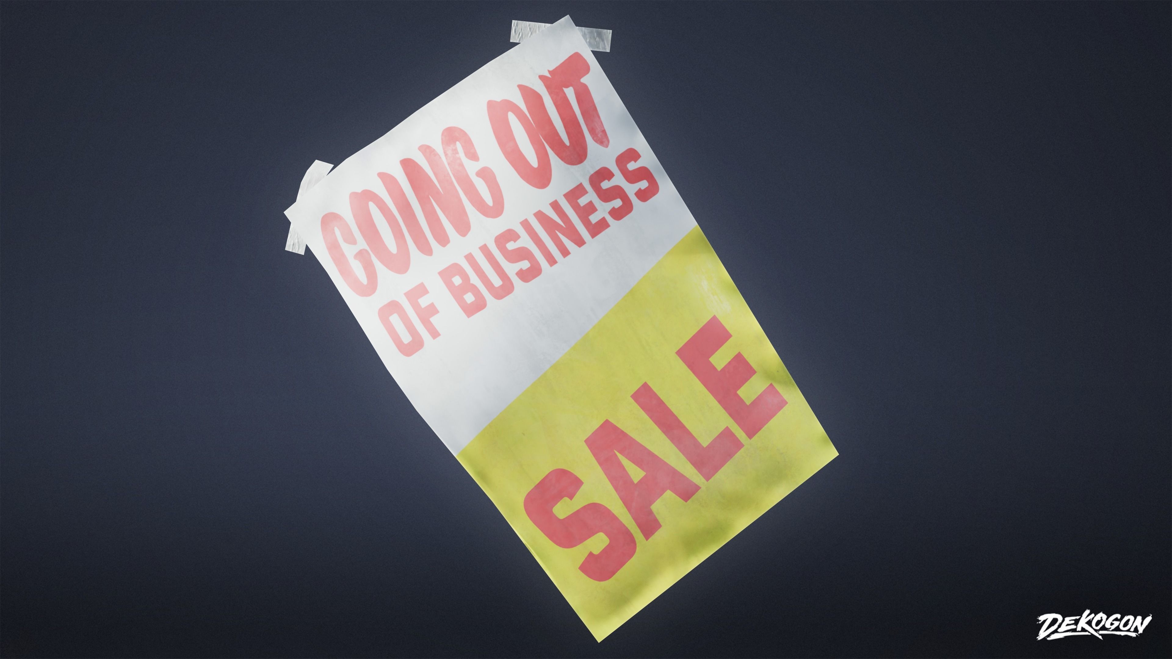 SIGNAGE - Business Signs 02 - LOW POLY AND NANITE Low-poly 3D model_6