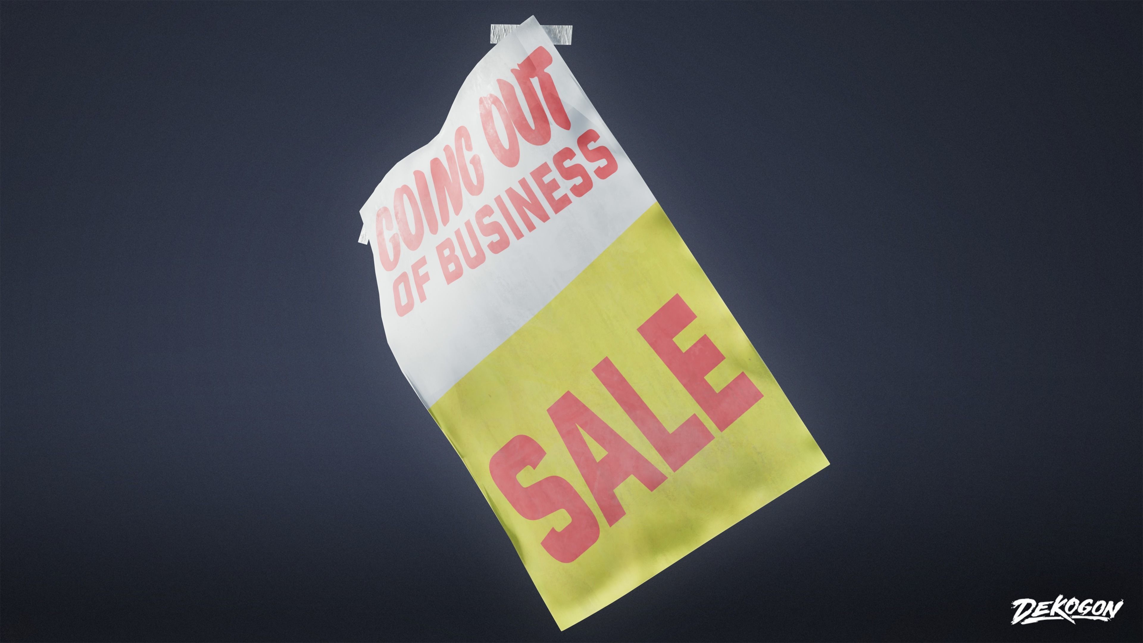 SIGNAGE - Business Signs 02 - LOW POLY AND NANITE Low-poly 3D model_18
