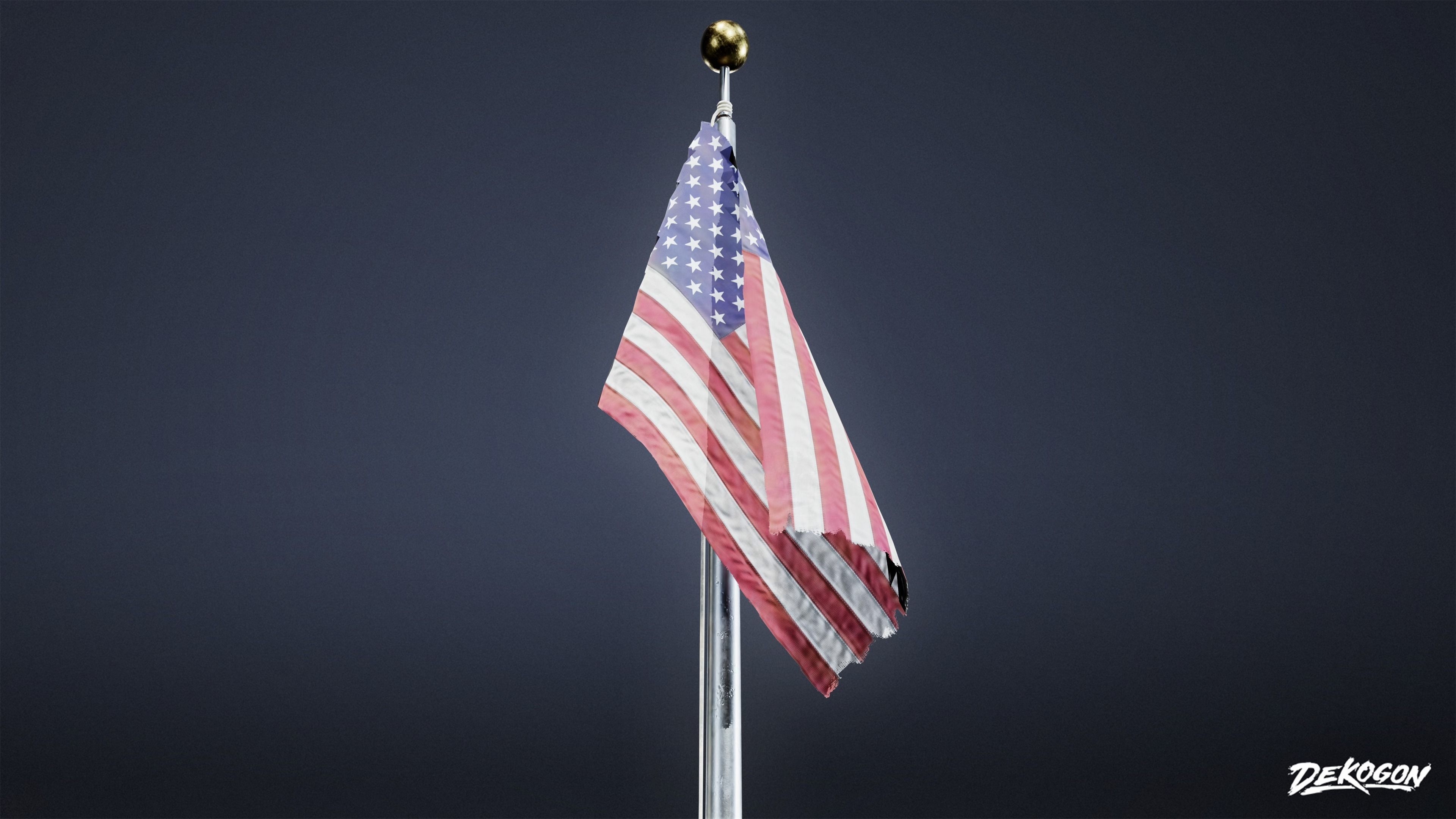 SIGNAGE - Flagpole Tall 01 - LOW POLY AND NANITE Low-poly 3D model_6