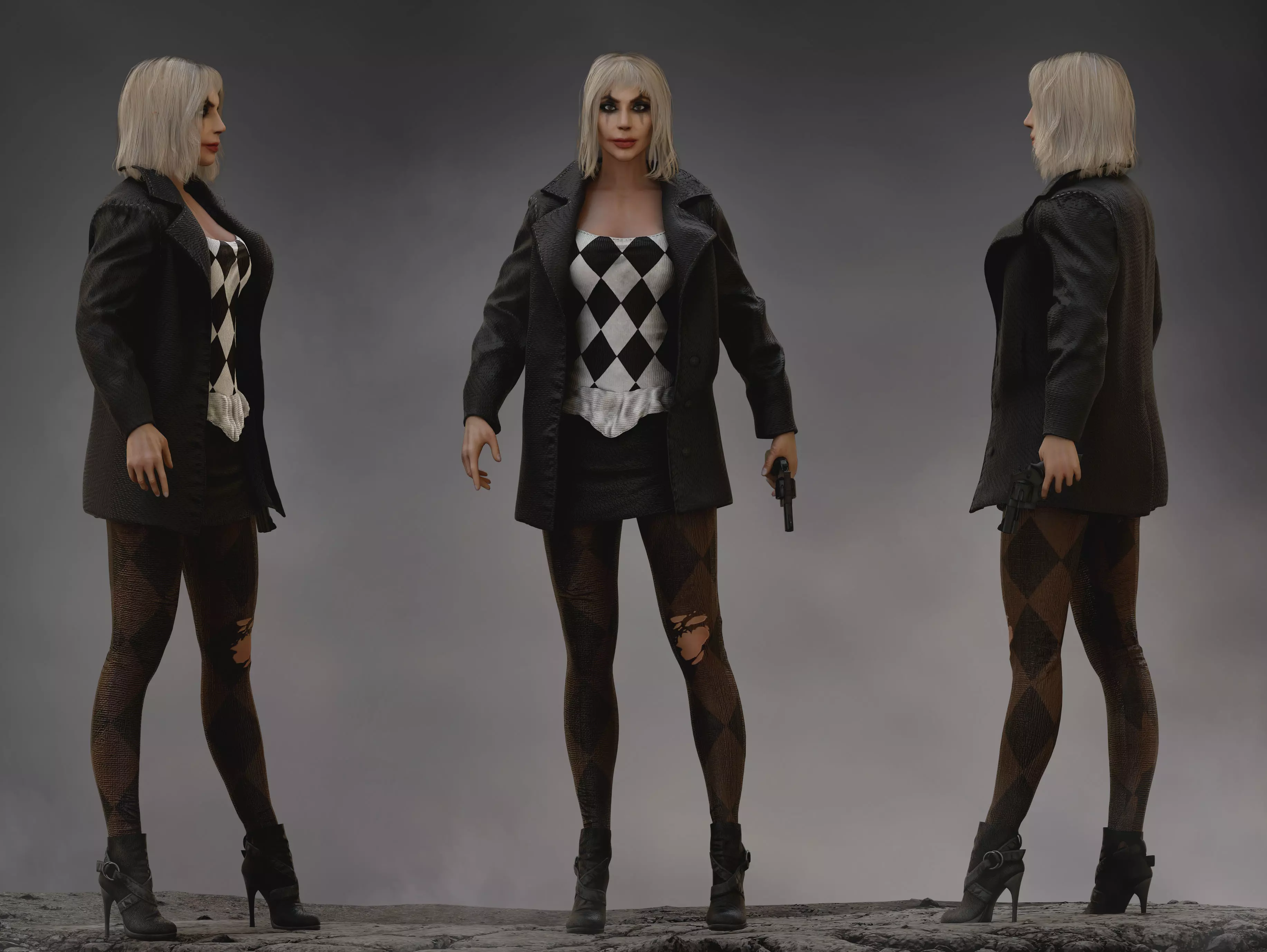 Harley Quinn from Joker Folie a Deux Low-poly 3D model_0