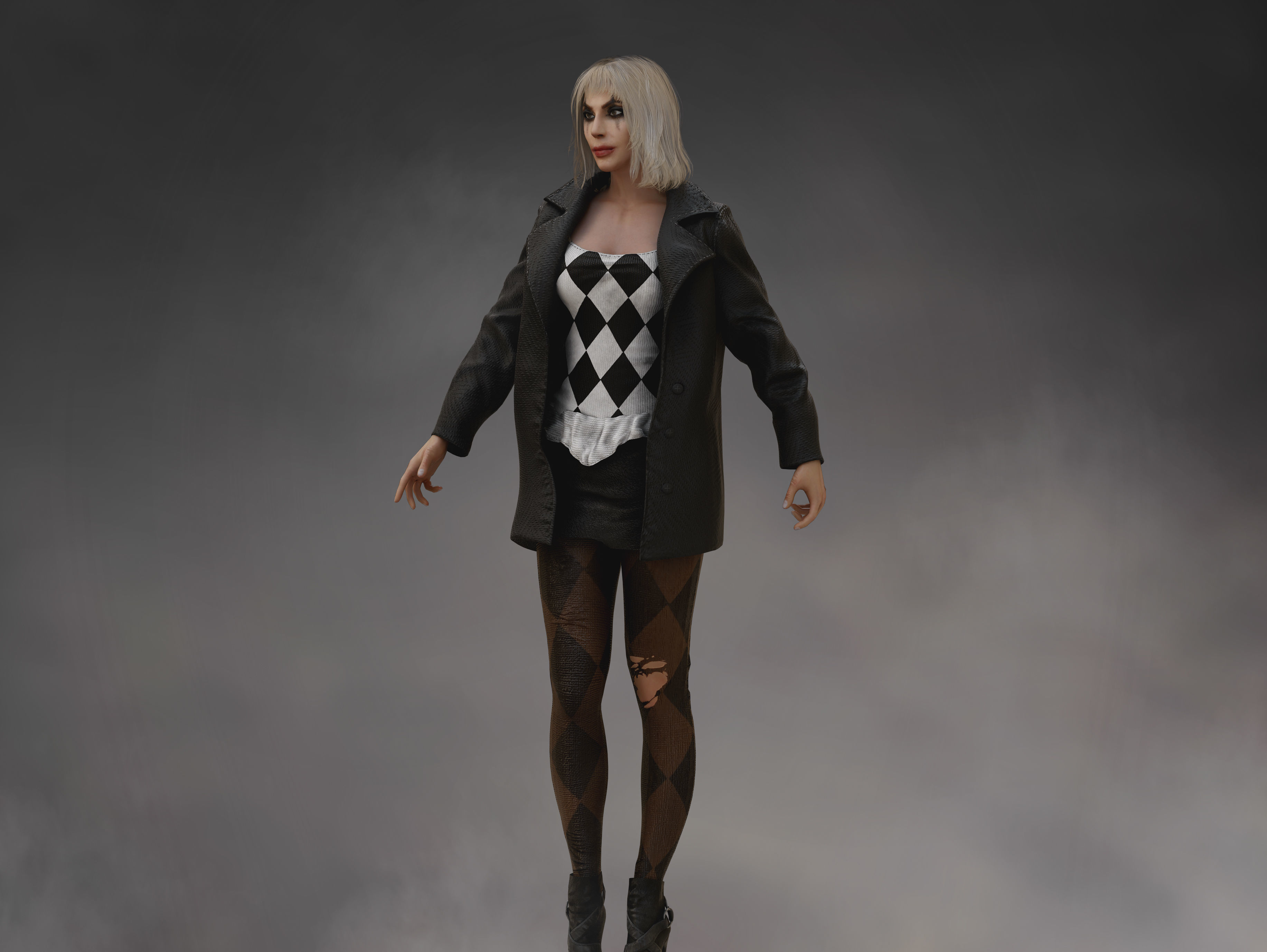 Harley Quinn from Joker Folie a Deux Low-poly 3D model_8