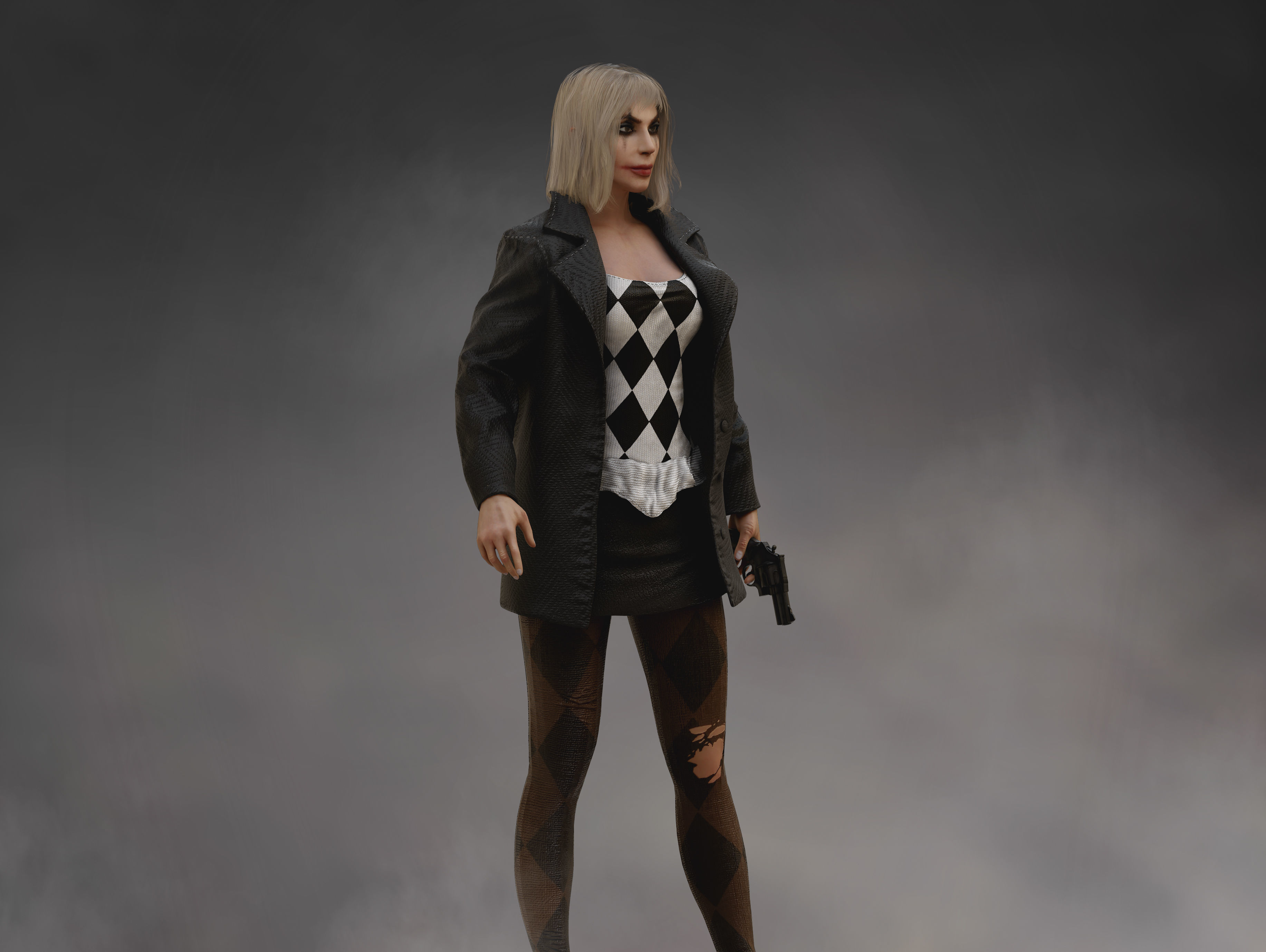 Harley Quinn from Joker Folie a Deux Low-poly 3D model_7