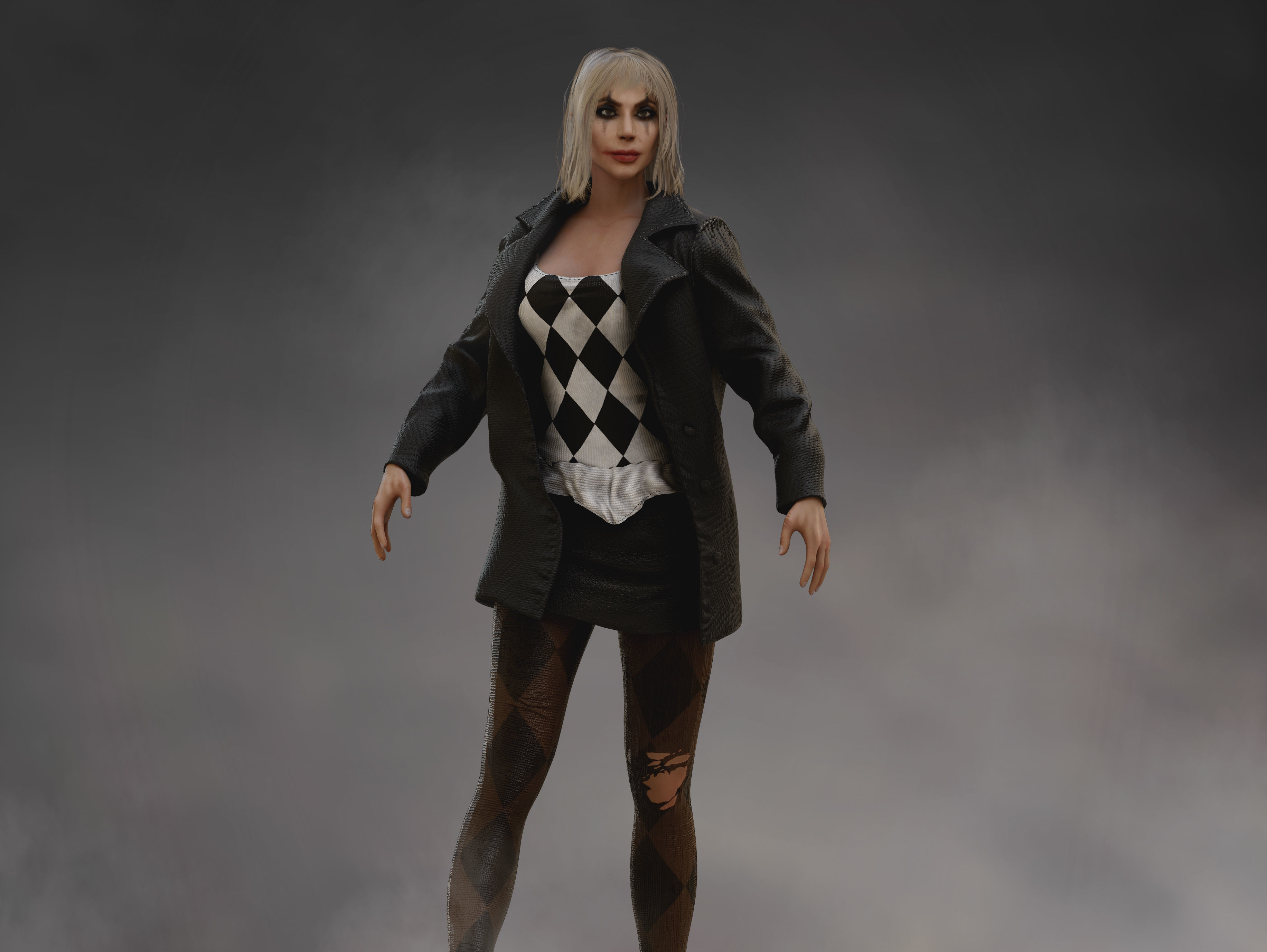 Harley Quinn from Joker Folie a Deux Low-poly 3D model_5