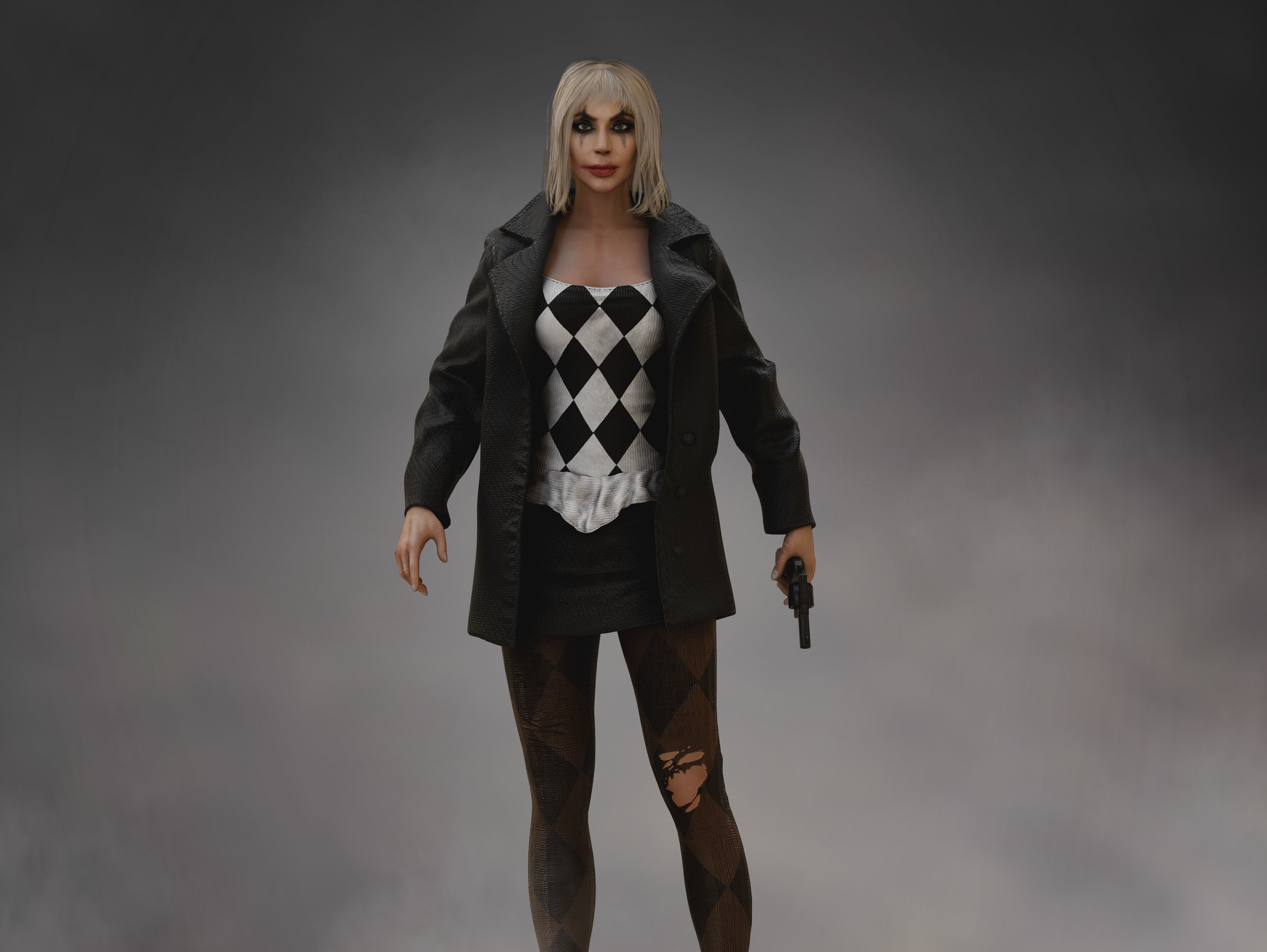 Harley Quinn from Joker Folie a Deux Low-poly 3D model_6