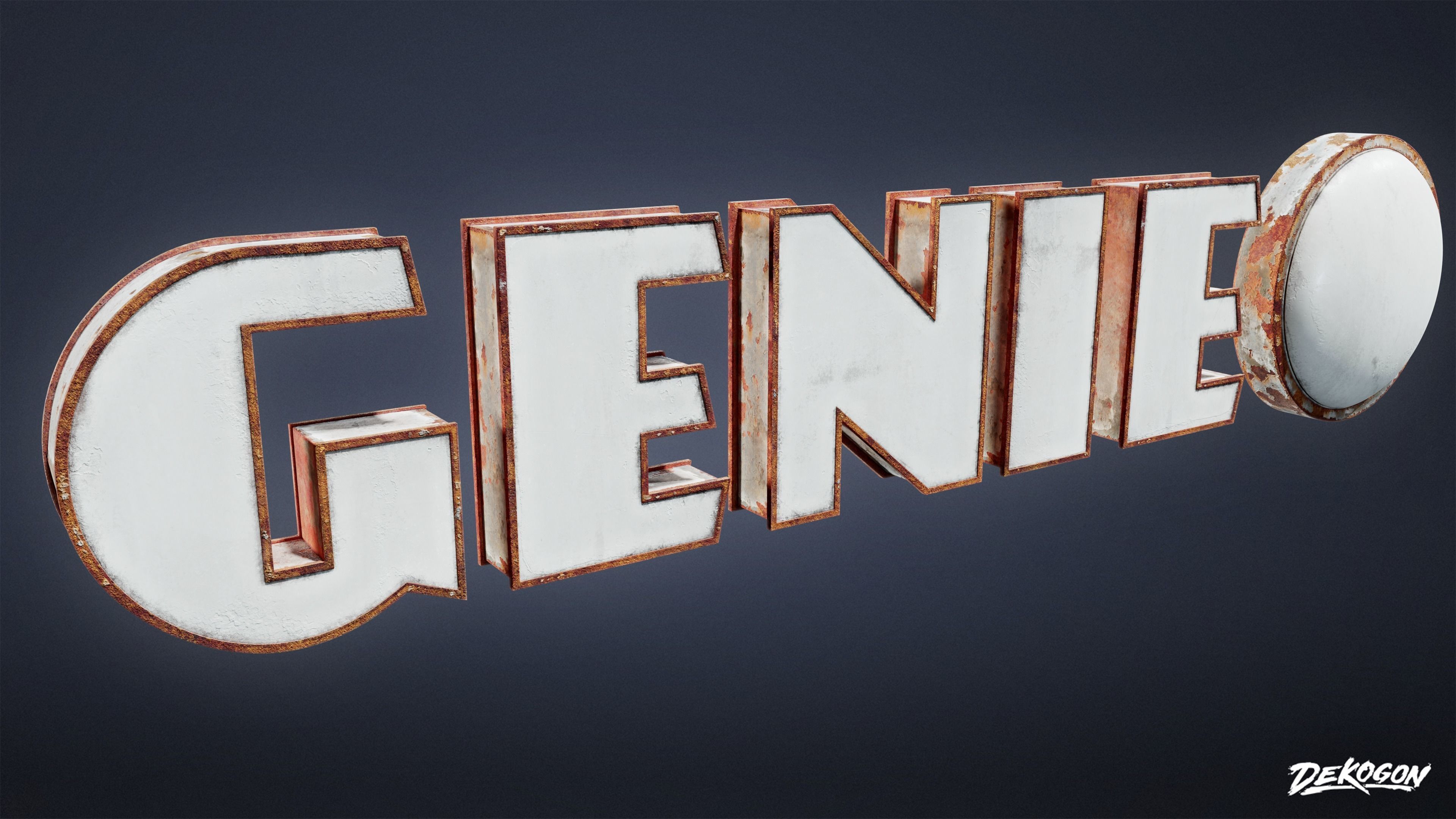 SIGNAGE - Gas Station Logo 01 - LOW POLY AND NANITE Low-poly 3D model_11