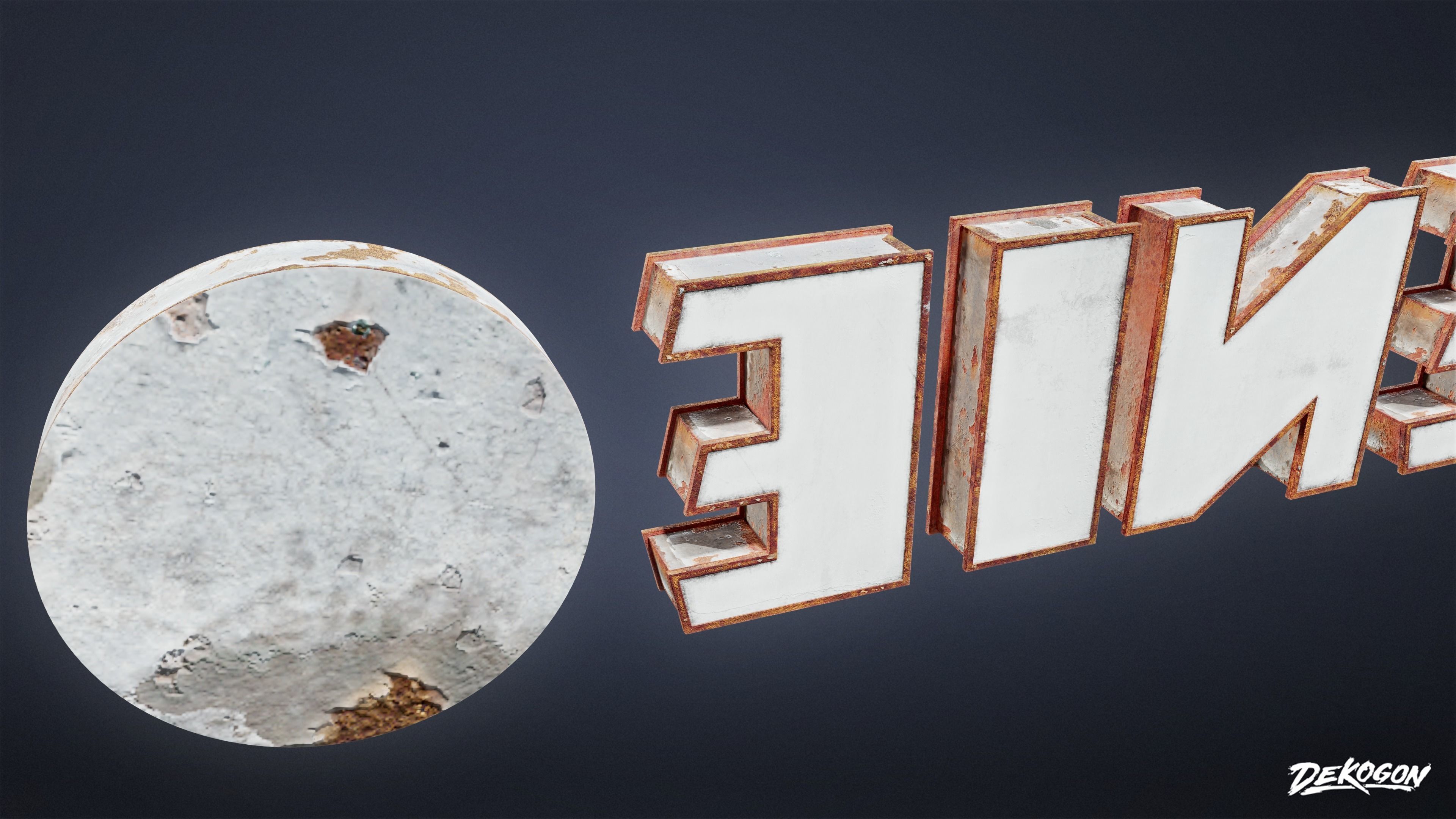 SIGNAGE - Gas Station Logo 01 - LOW POLY AND NANITE Low-poly 3D model_13