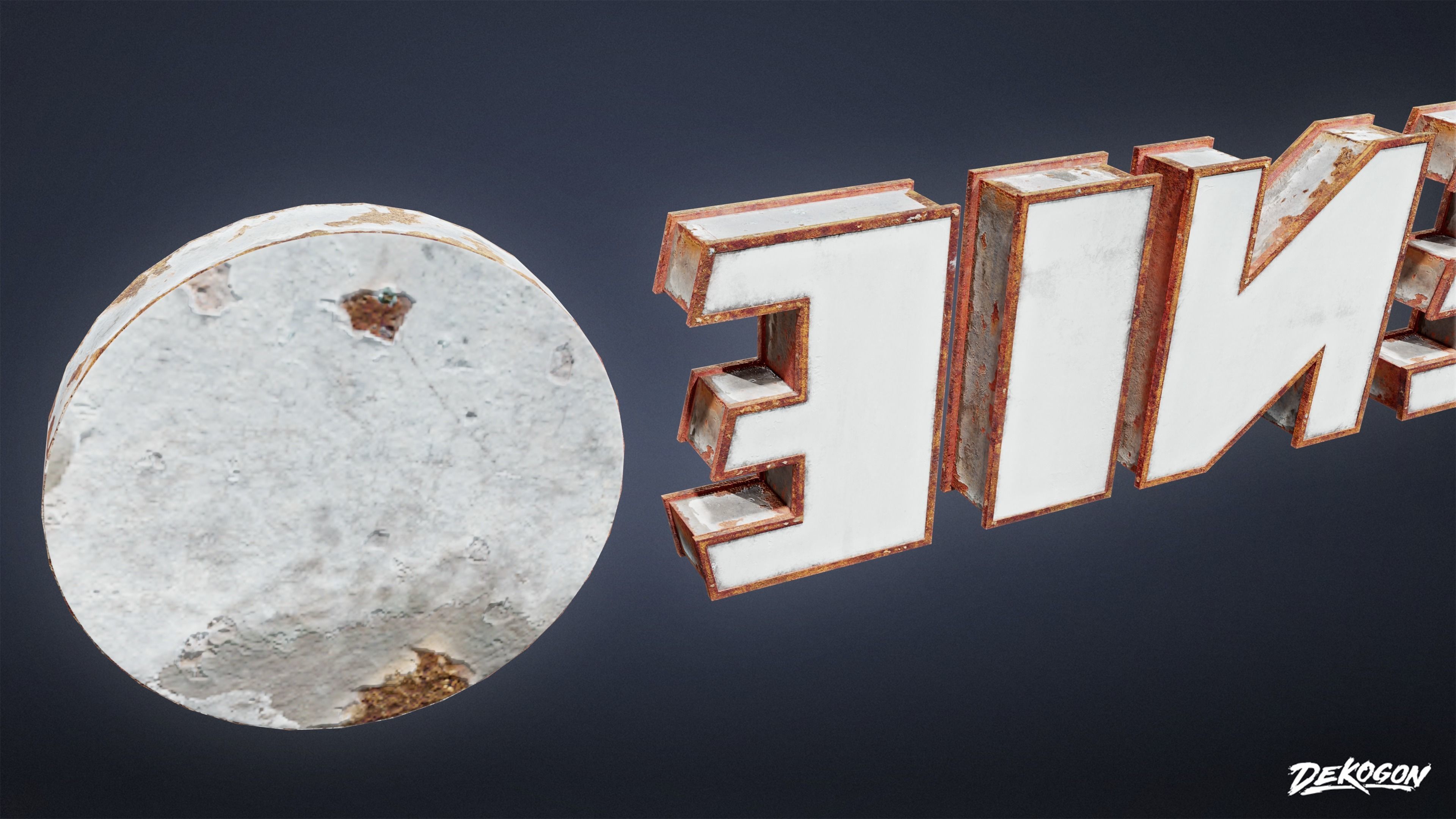 SIGNAGE - Gas Station Logo 01 - LOW POLY AND NANITE Low-poly 3D model_6