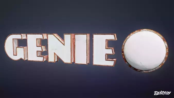 SIGNAGE - Gas Station Logo 01 - LOW POLY AND NANITE