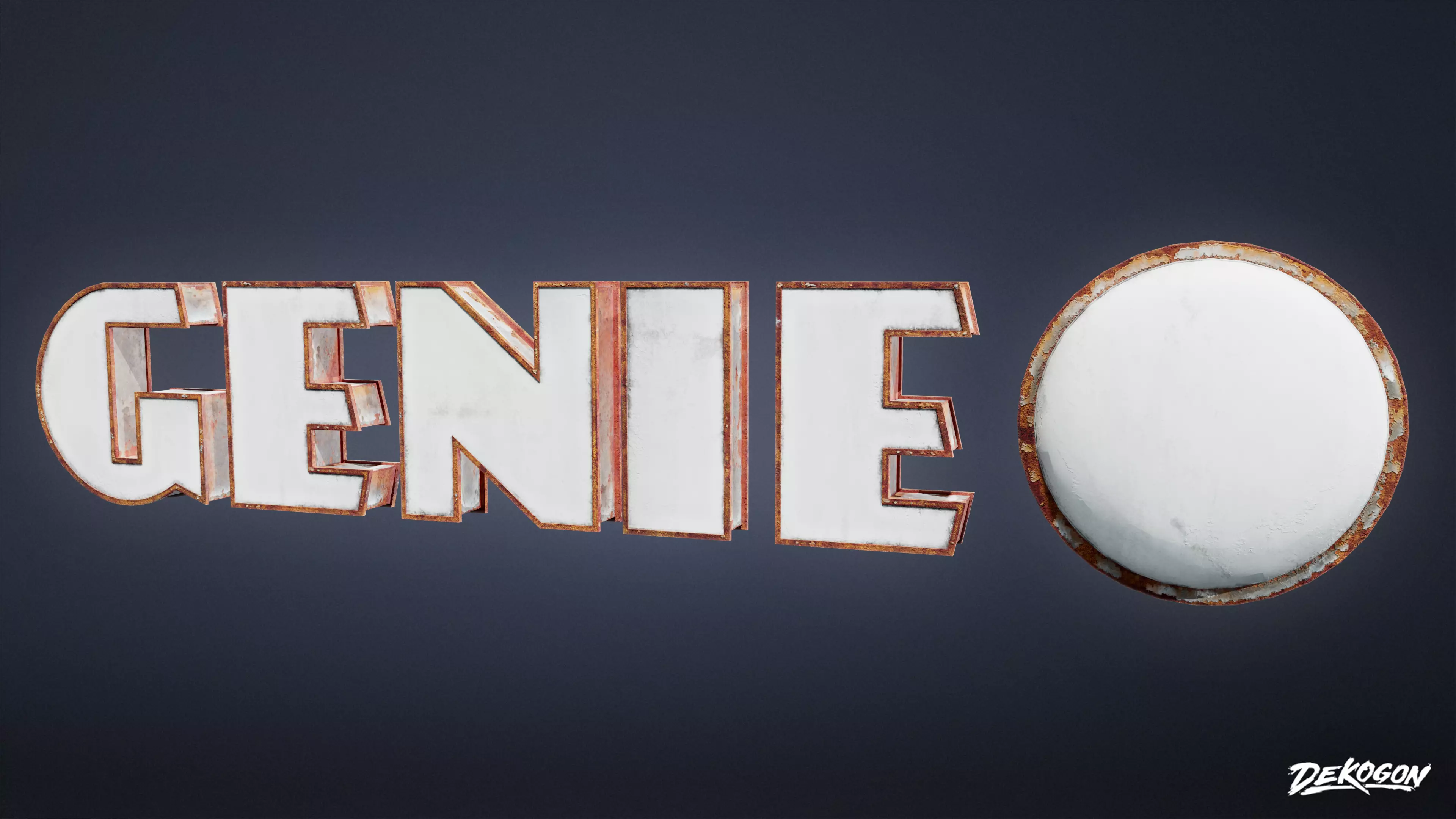 SIGNAGE - Gas Station Logo 01 - LOW POLY AND NANITE Low-poly 3D model_0