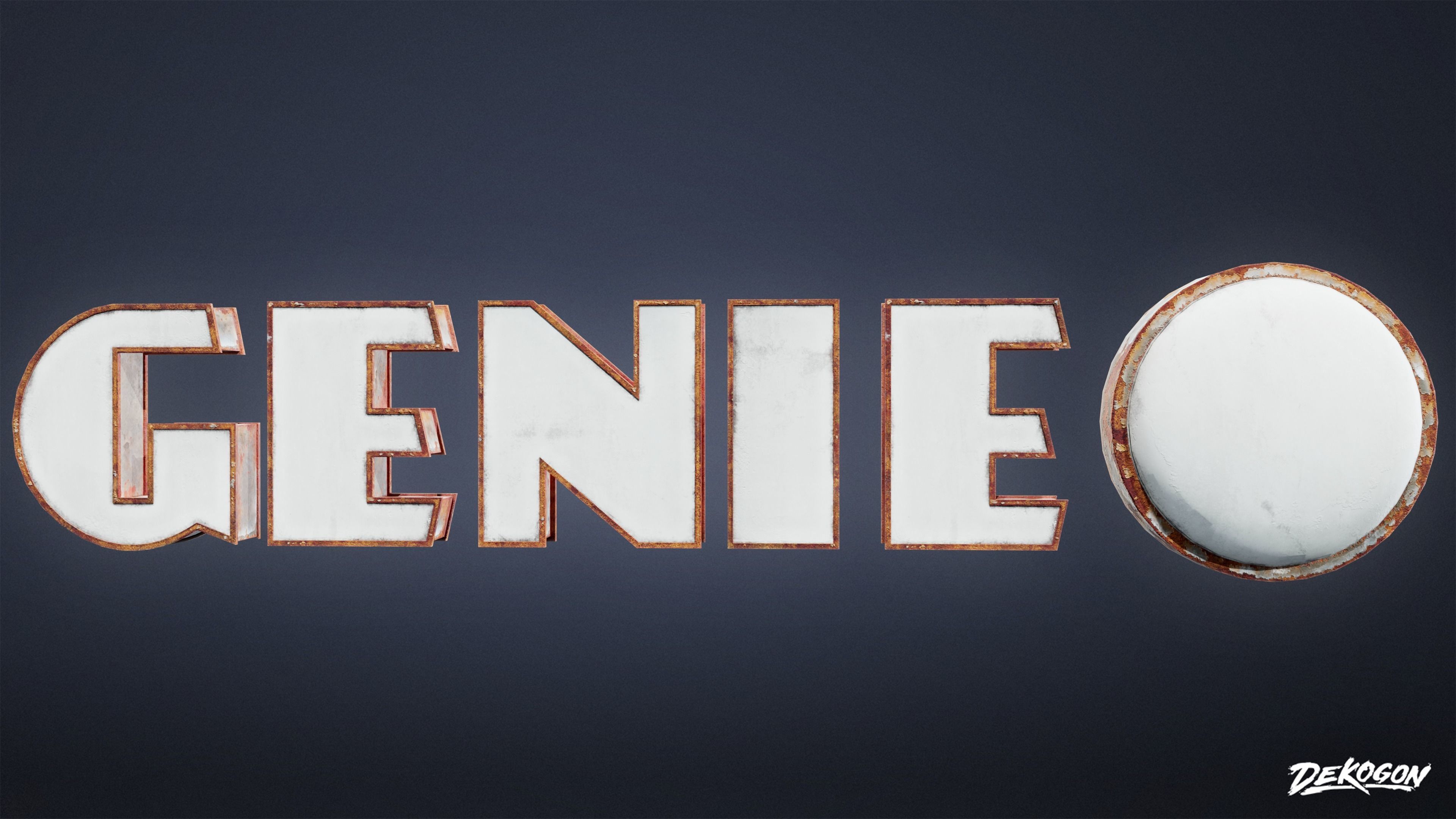 SIGNAGE - Gas Station Logo 01 - LOW POLY AND NANITE Low-poly 3D model_2