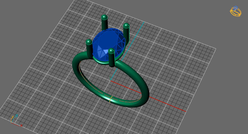 Simple Solitaire Engagement Ring 3D print model_2