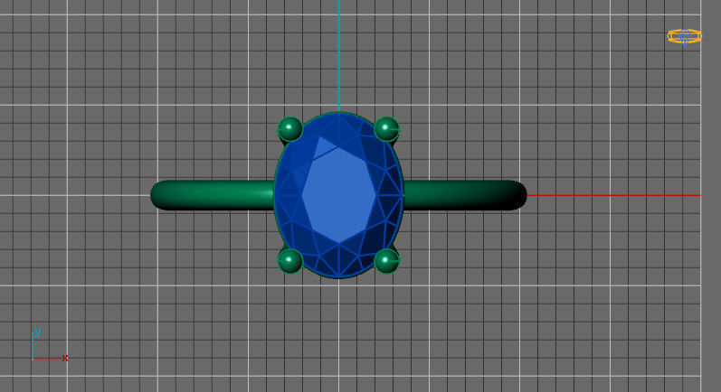 Simple Solitaire Engagement Ring 3D print model_1