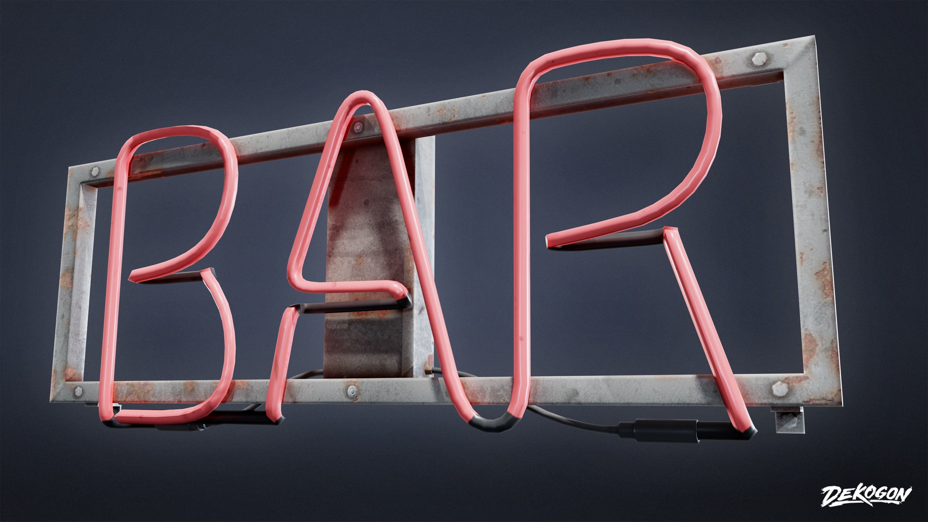 SIGNAGE - Neon Sign Set 17 - LOW POLY AND NANITE Low-poly 3D model_5