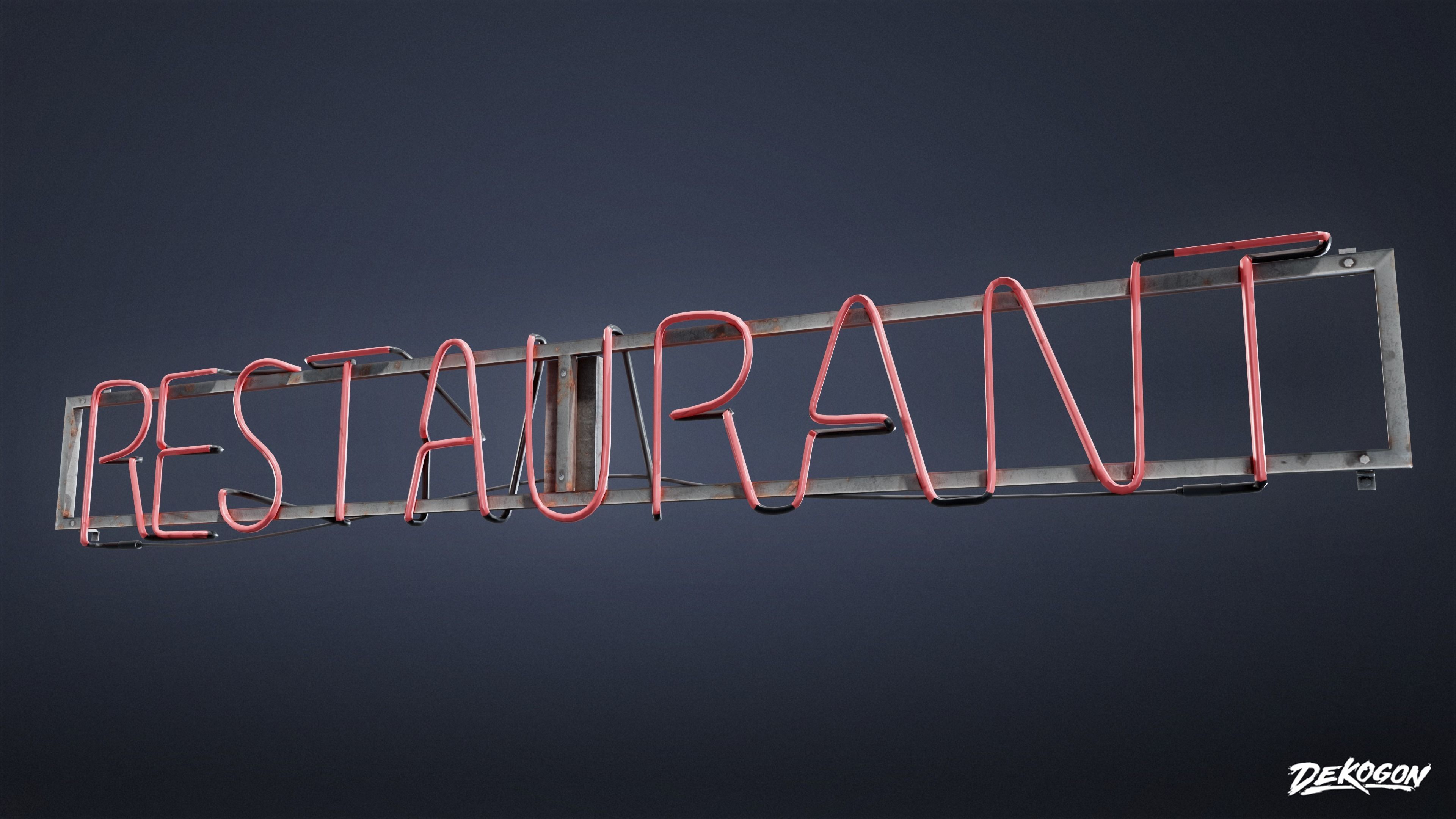 SIGNAGE - Neon Sign Set 17 - LOW POLY AND NANITE Low-poly 3D model_8