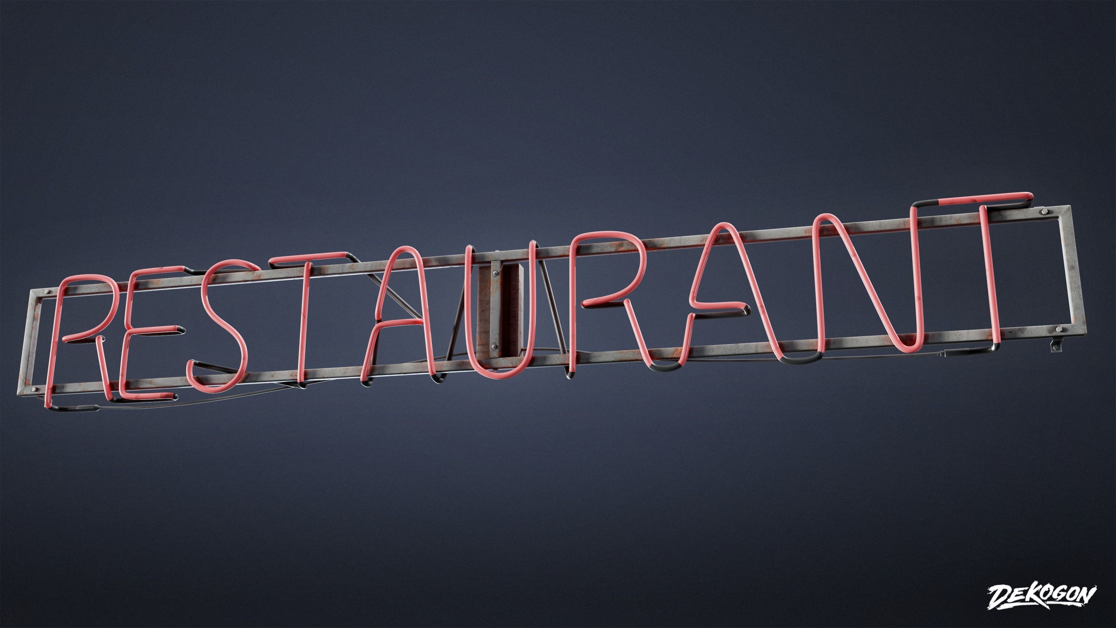SIGNAGE - Neon Sign Set 17 - LOW POLY AND NANITE Low-poly 3D model_17