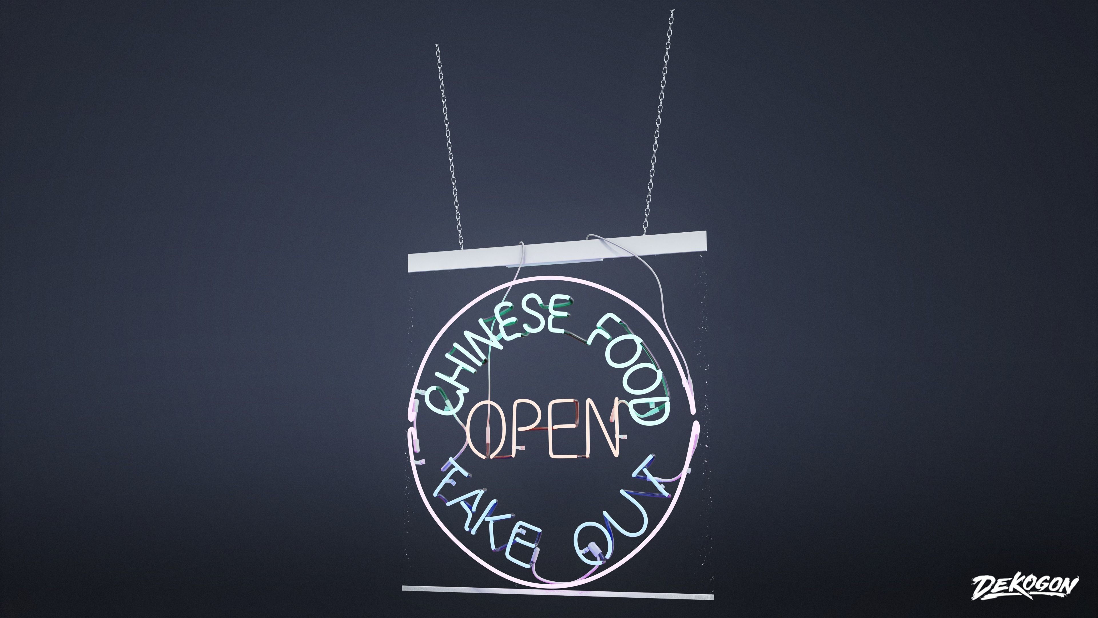 SIGNAGE - Neon Sign Set 17 - LOW POLY AND NANITE Low-poly 3D model_23