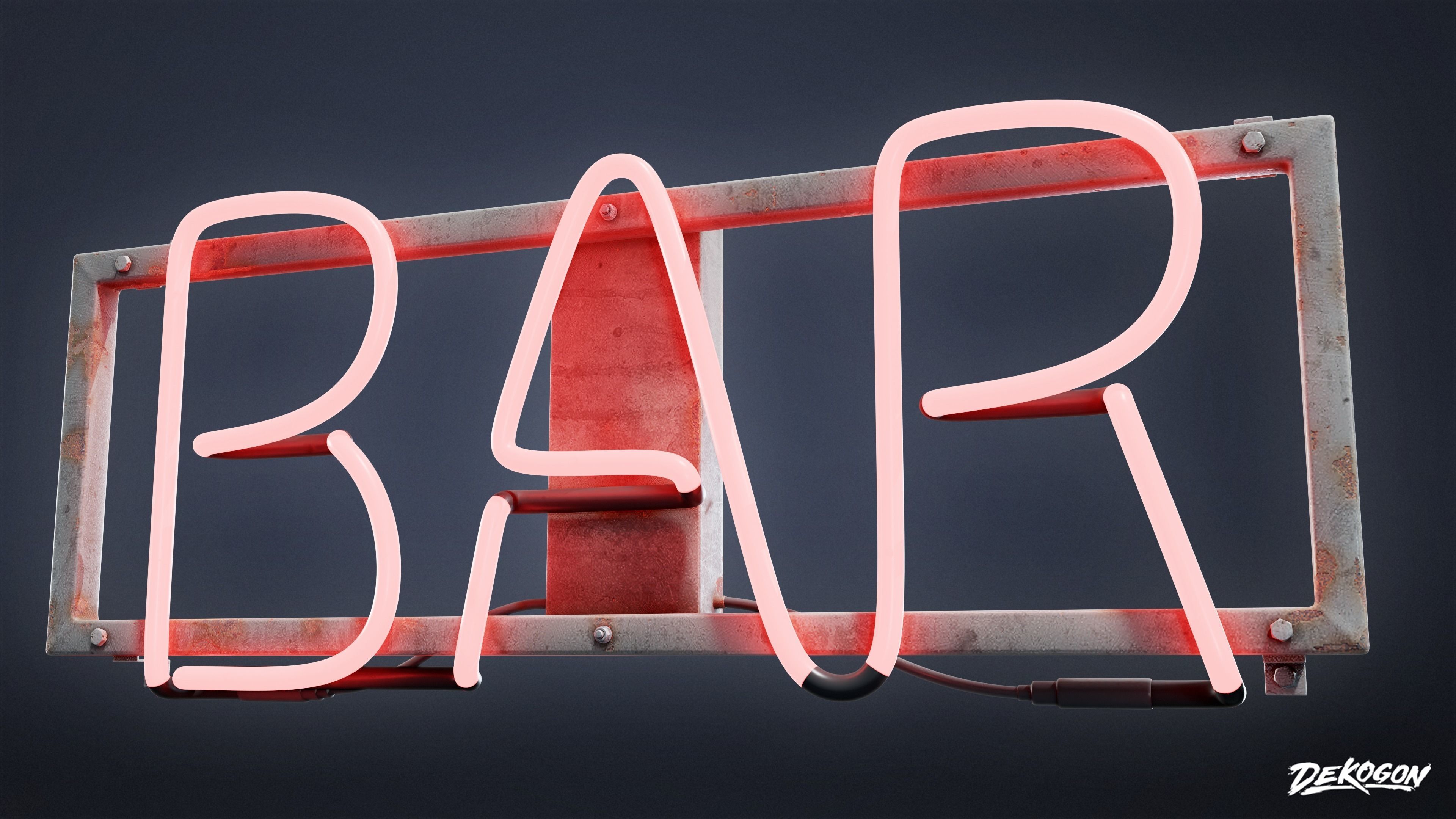 SIGNAGE - Neon Sign Set 17 - LOW POLY AND NANITE Low-poly 3D model_21