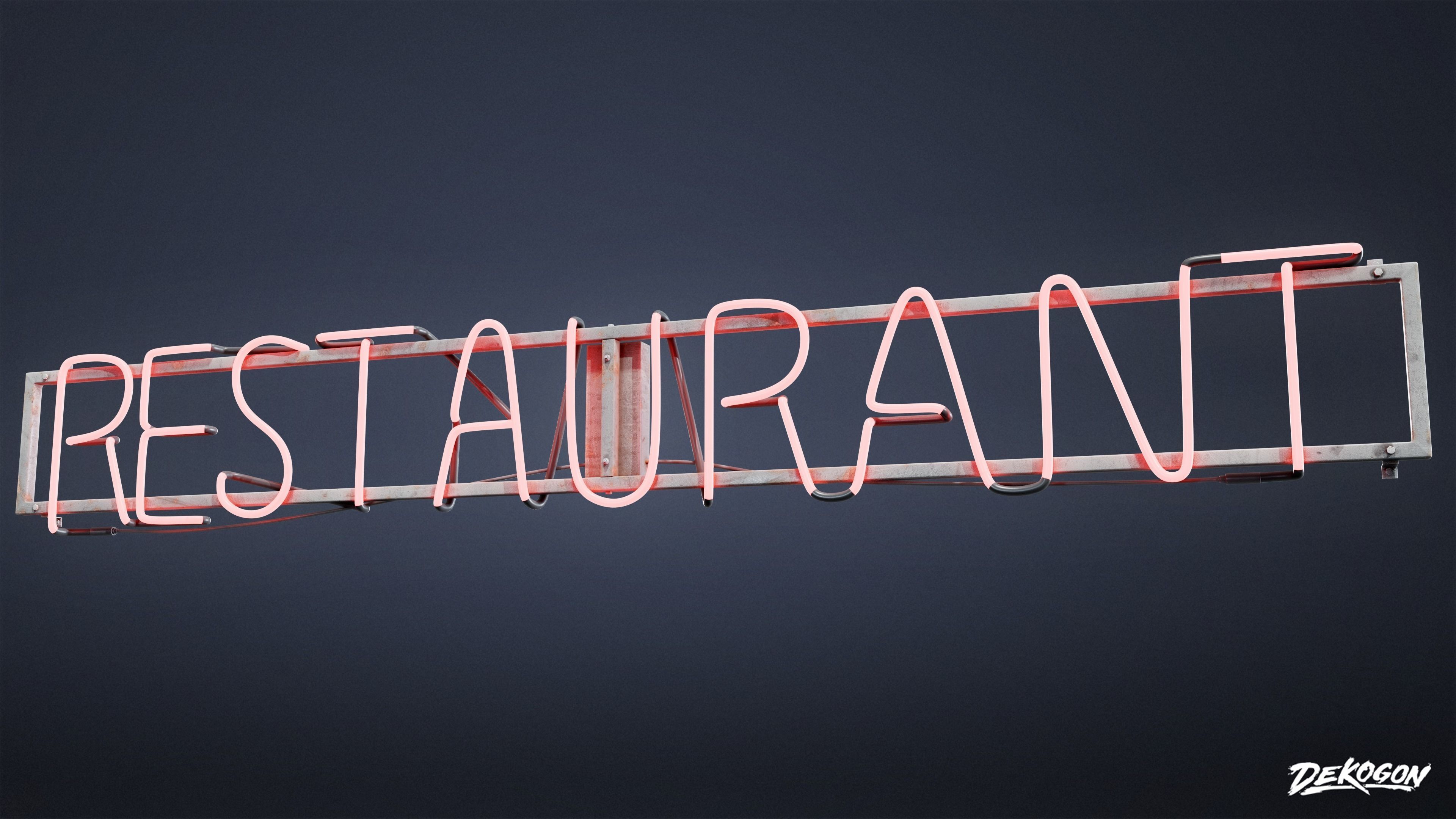 SIGNAGE - Neon Sign Set 17 - LOW POLY AND NANITE Low-poly 3D model_24
